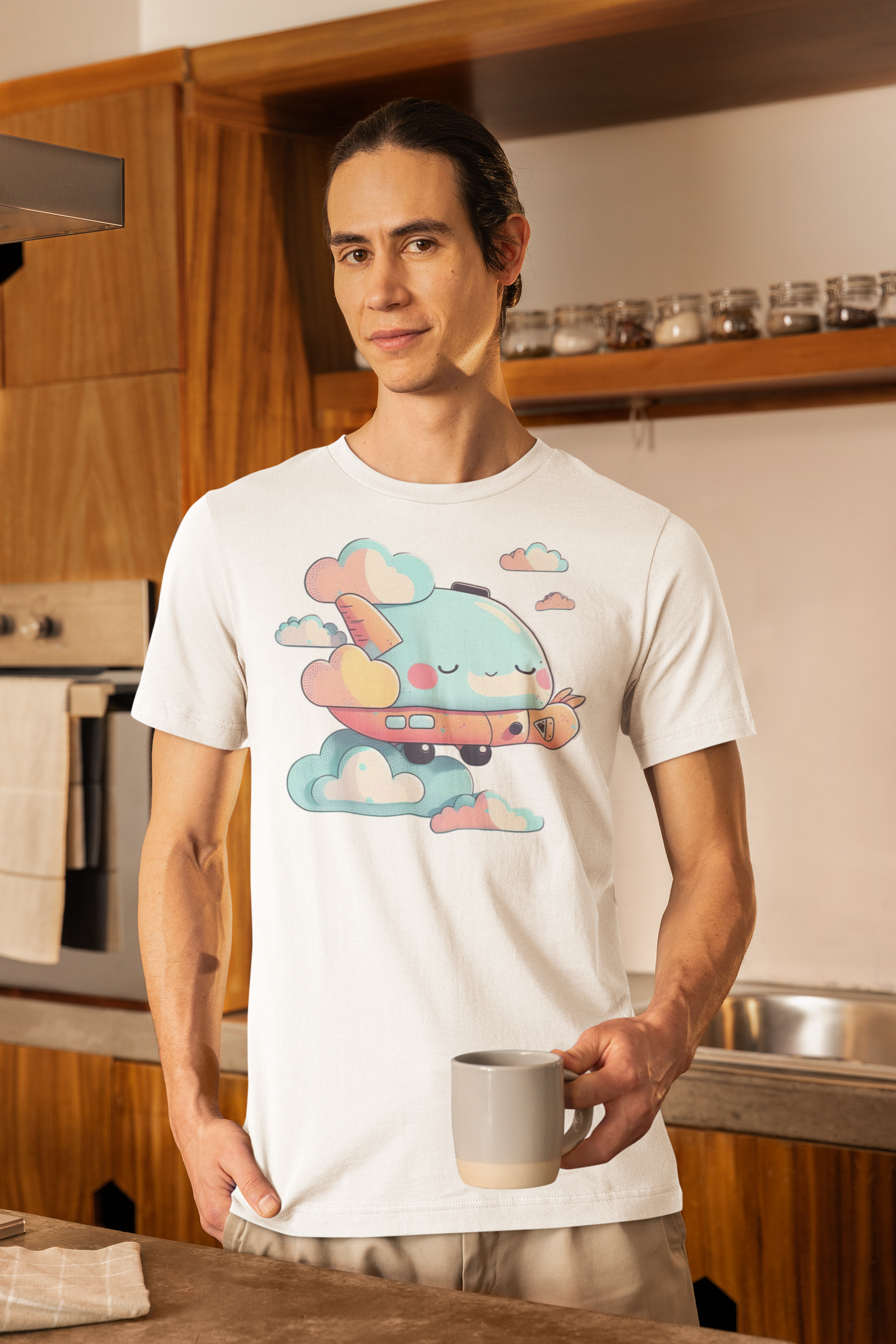 Kawaii Unisex Anime T-shirt - Sora-kun the Dreamy Sky Wanderer