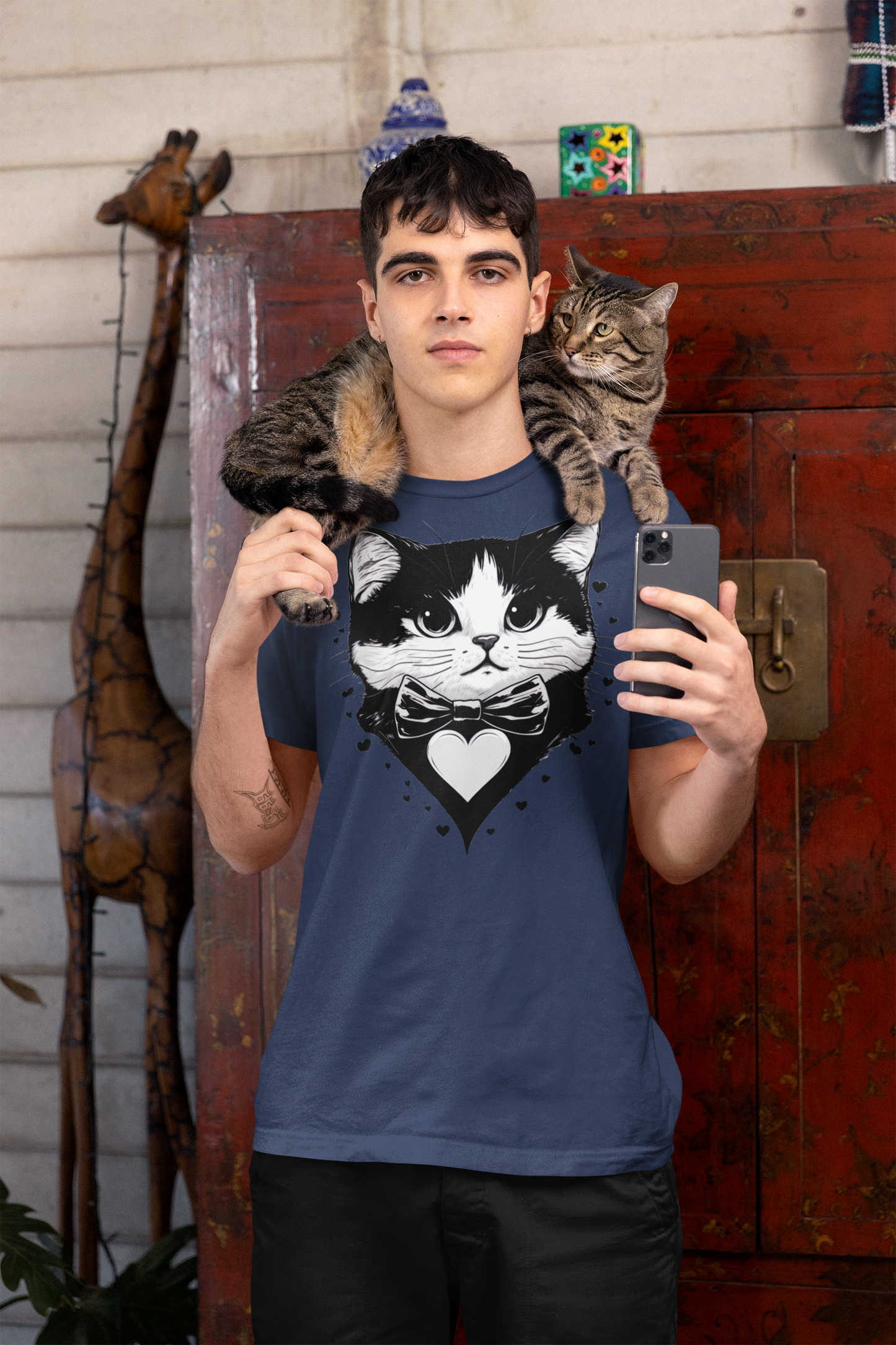 Kawaii Unisex Anime T-shirt - Purrington the Gentleman Cat