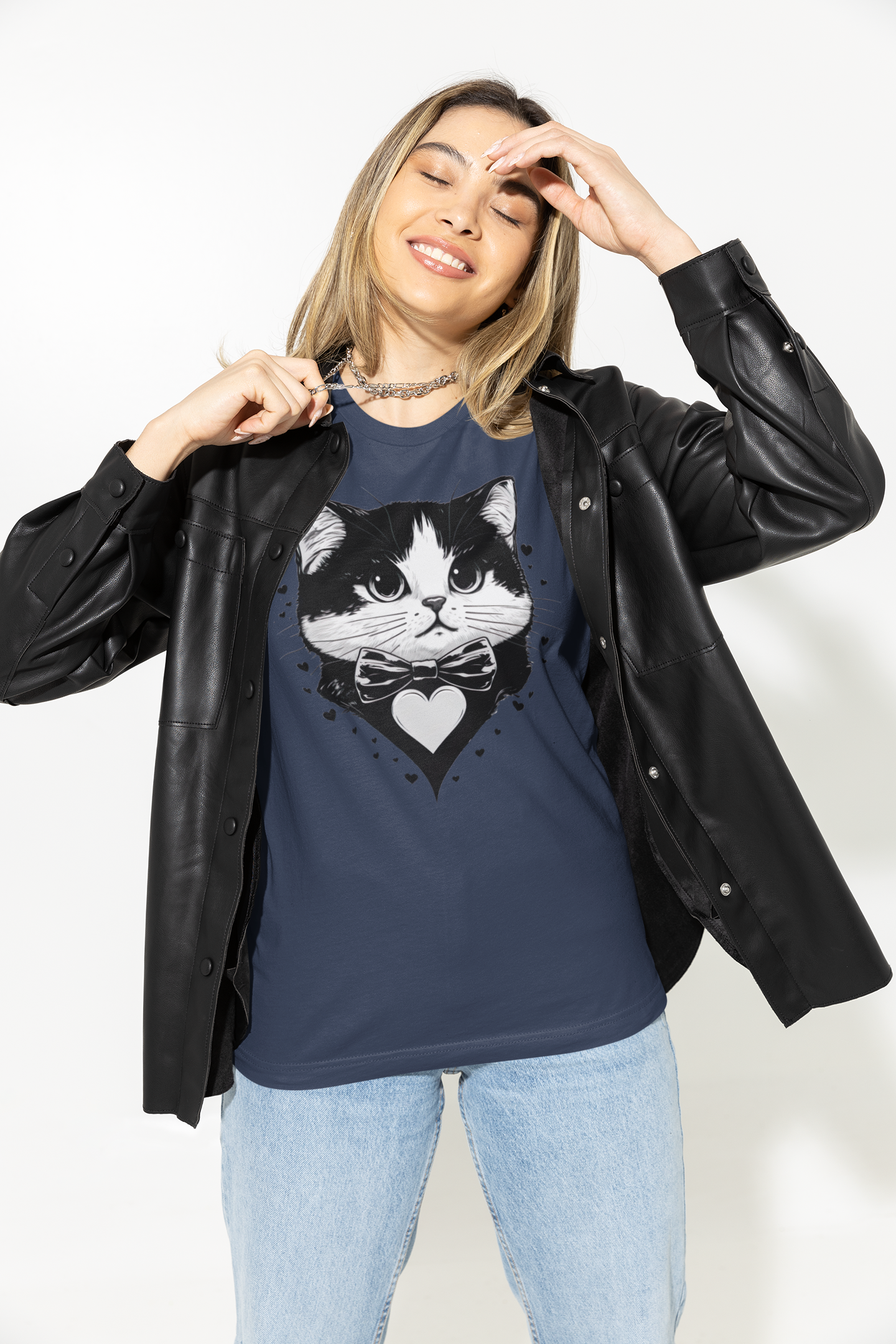 Kawaii Unisex Anime T-shirt - Purrington the Gentleman Cat