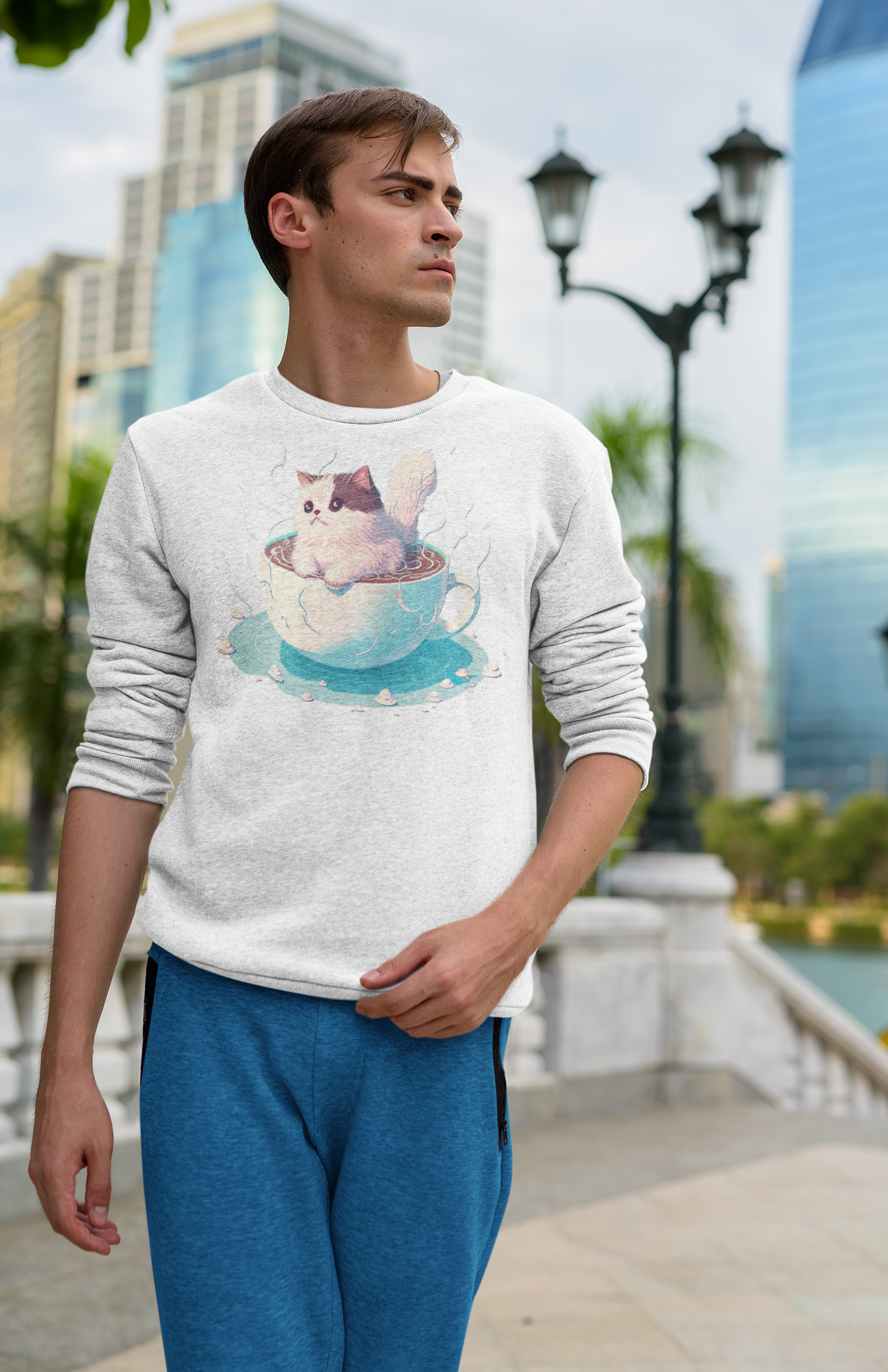 Kawaii Unisex Anime Sweatshirt - Yumemiru Neko