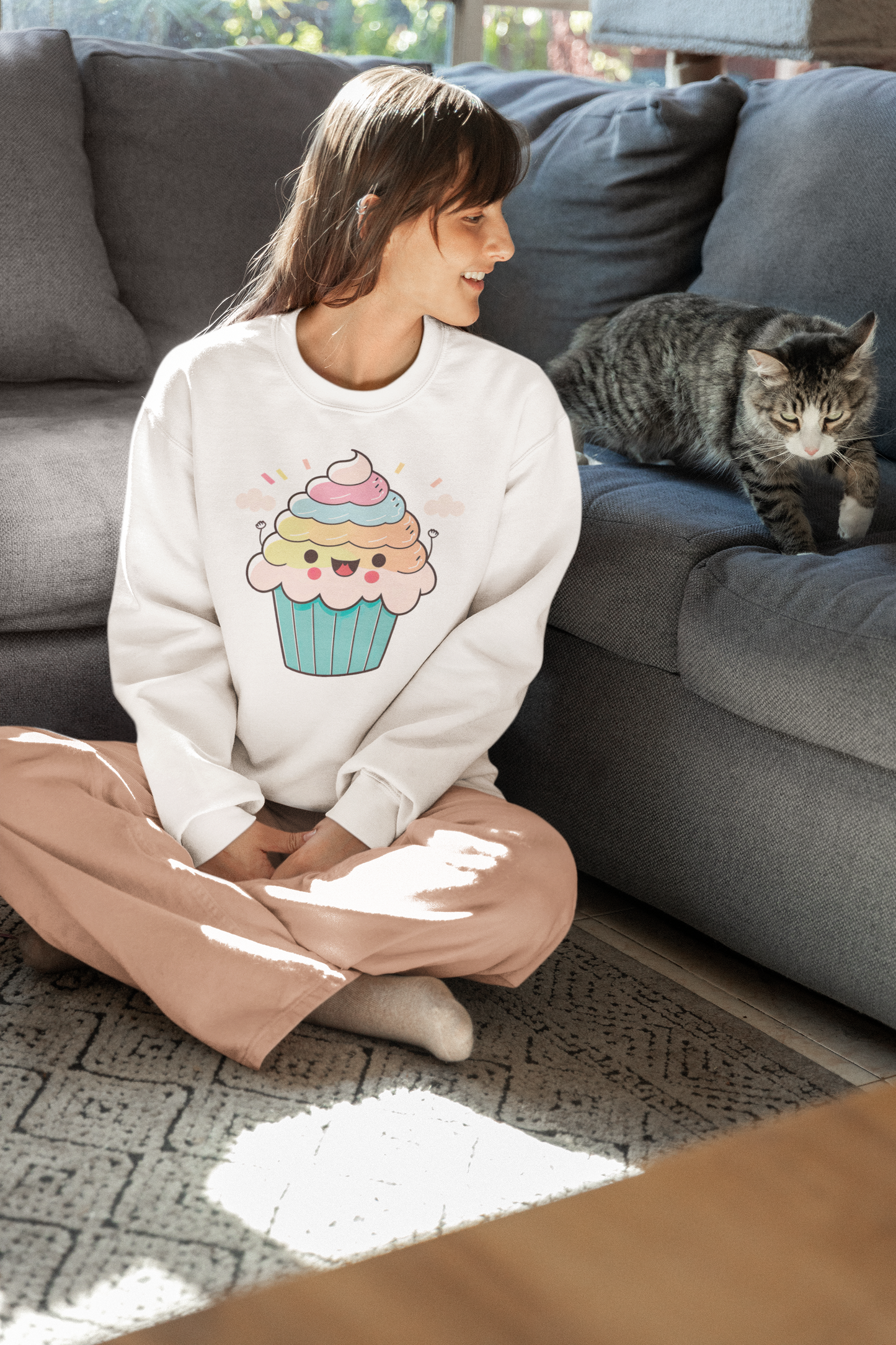 Kawaii Unisex Anime Sweatshirt - Yumeko Cupcake