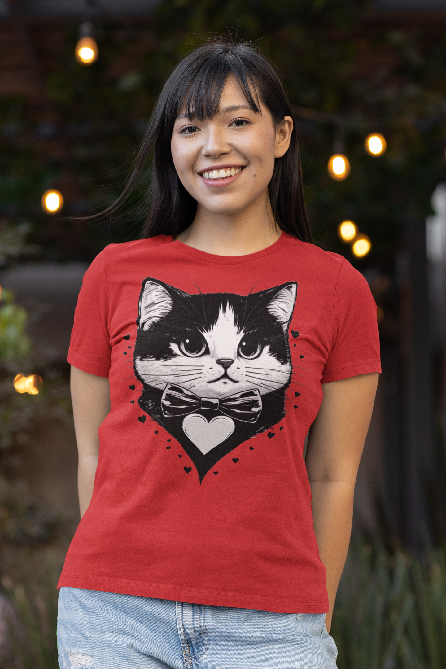 Kawaii Unisex Anime T-shirt - Purrington the Gentleman Cat