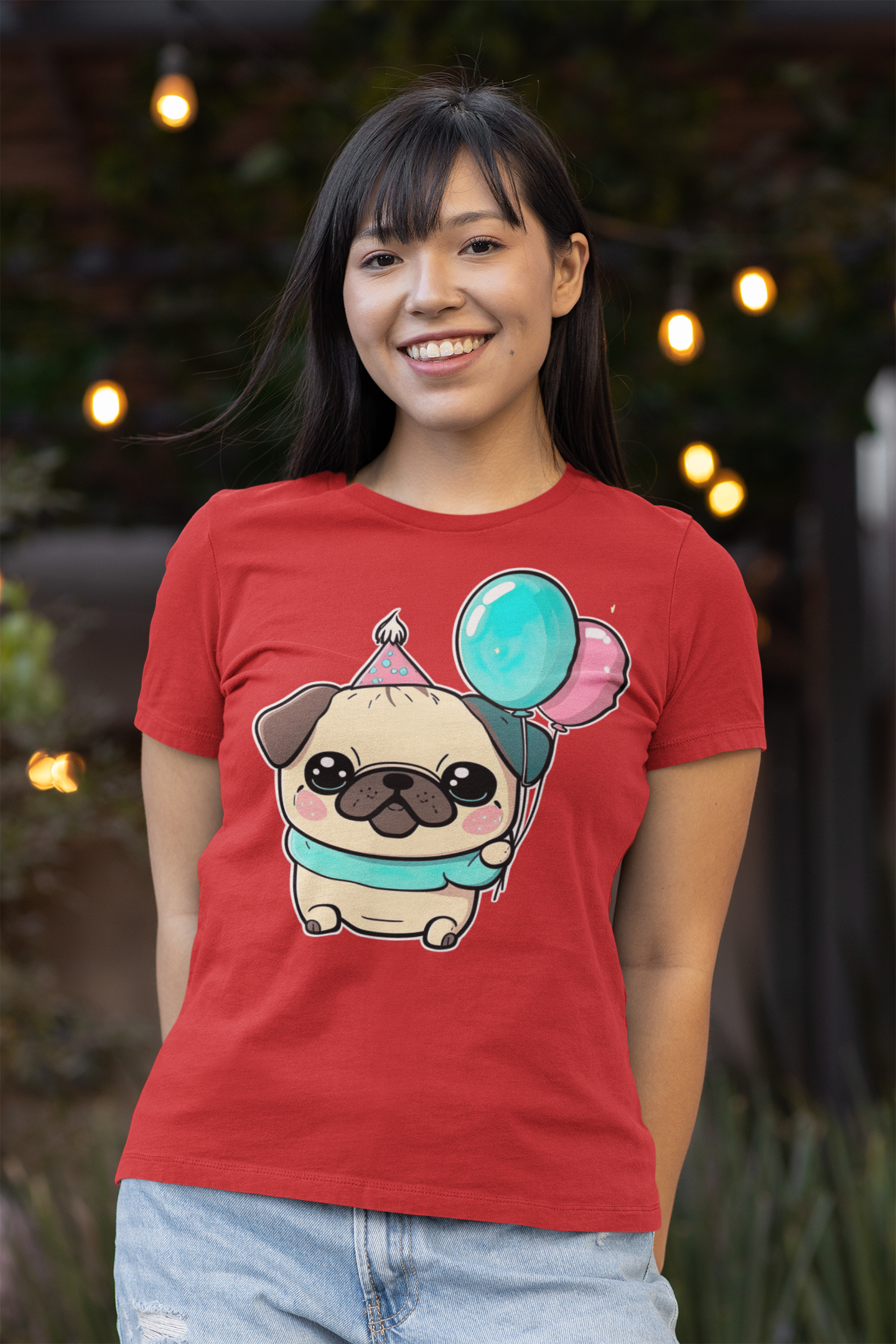 Kawaii Unisex Anime T-shirt - Tanpopo the Pug