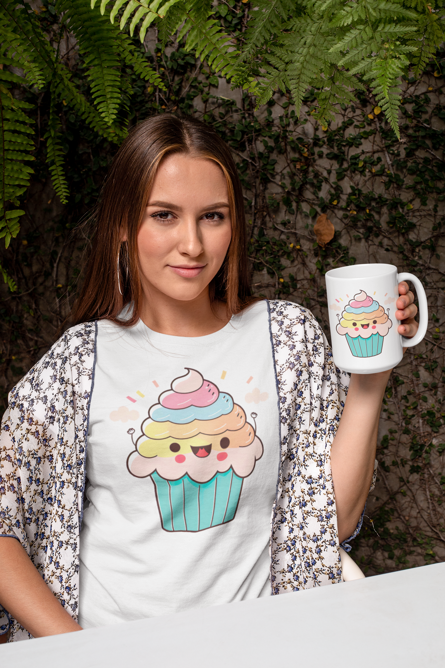 Kawaii Unisex Anime T-shirt - Yumeko Cupcake