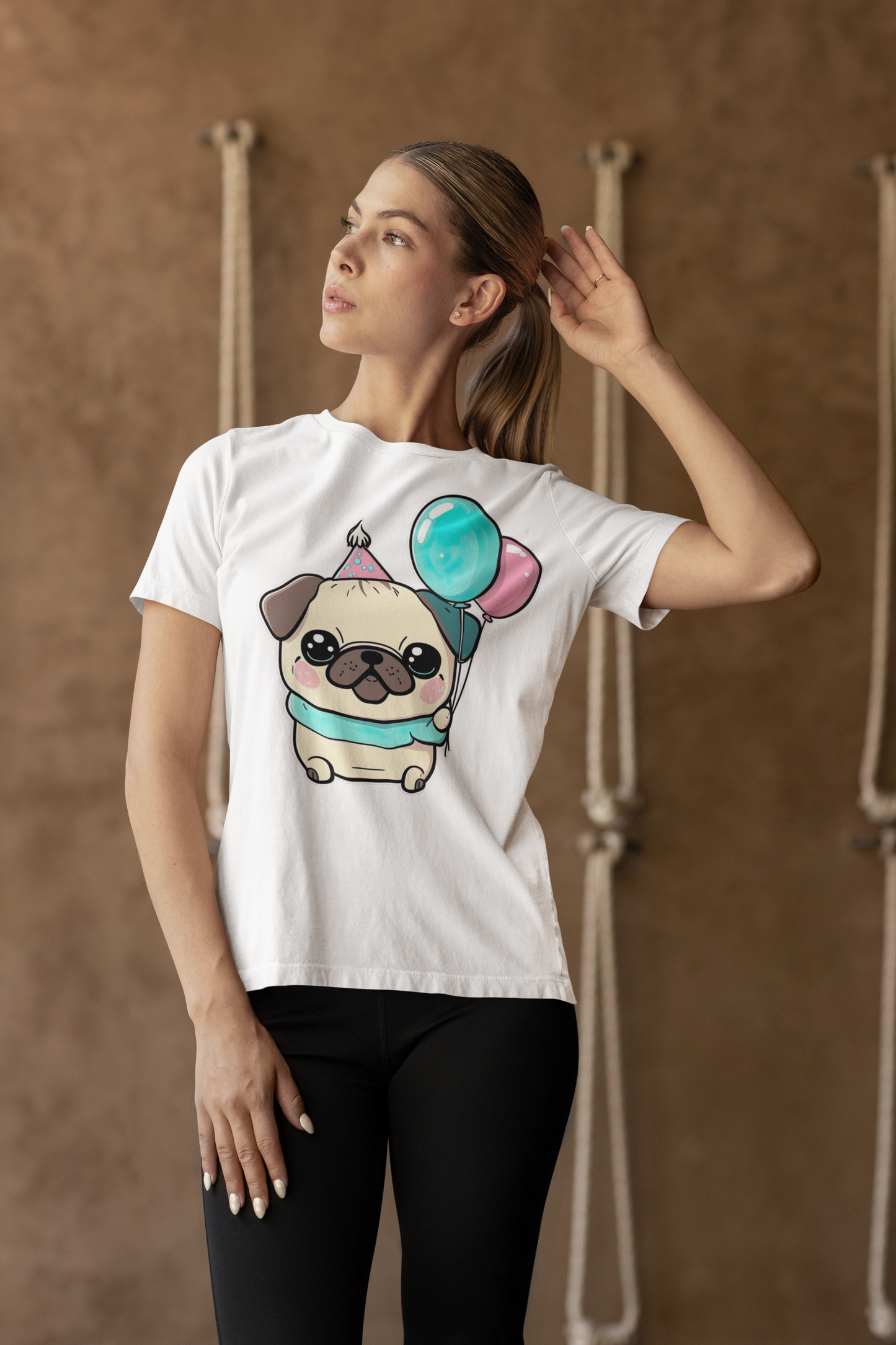 Kawaii Unisex Anime T-shirt - Tanpopo the Pug