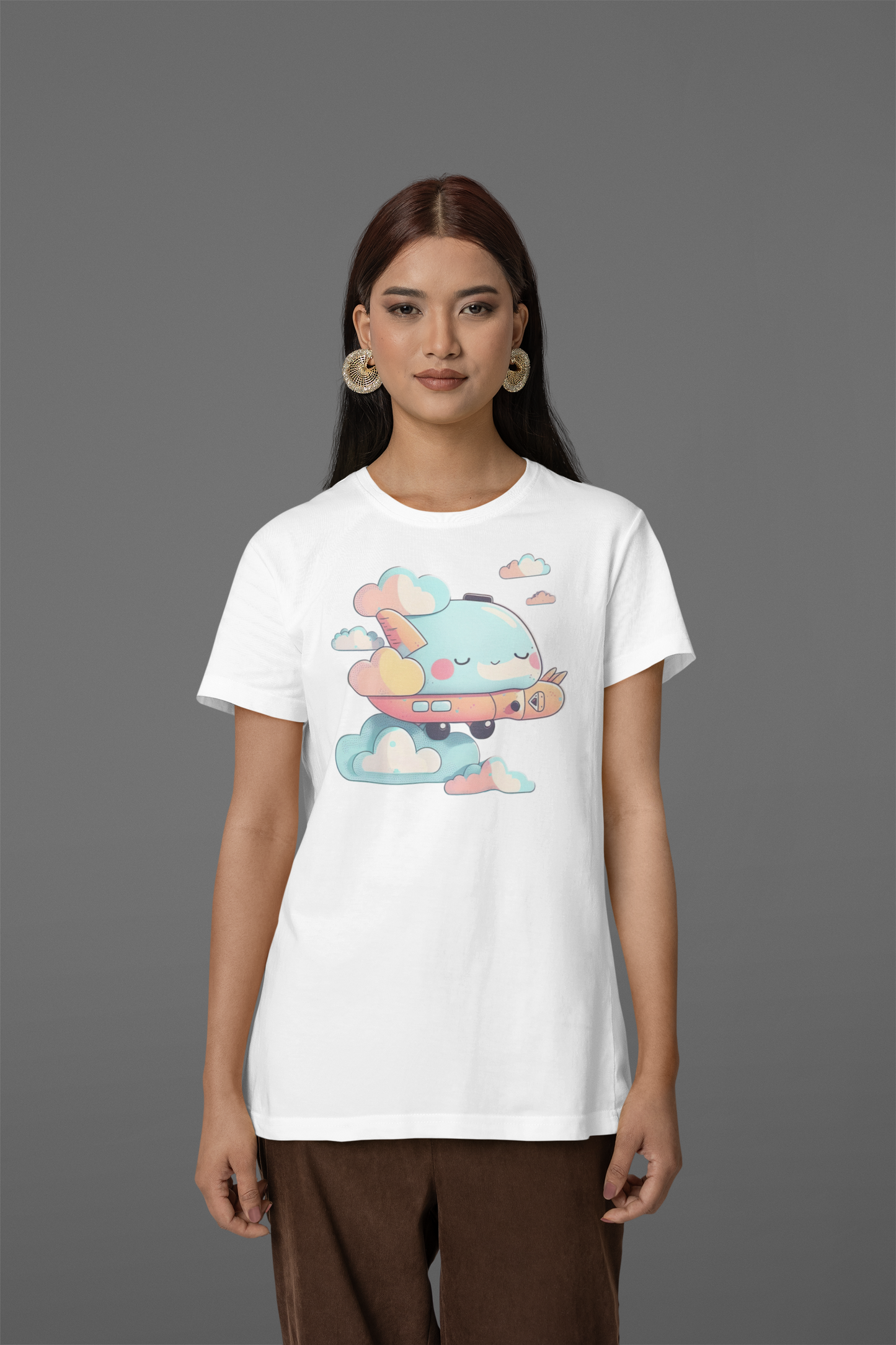 Kawaii Unisex Anime T-shirt - Sora-kun the Dreamy Sky Wanderer