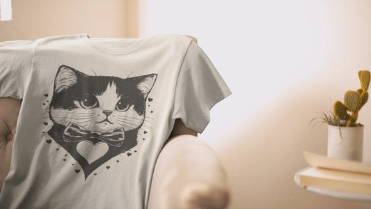 Kawaii Unisex Anime T-shirt - Purrington the Gentleman Cat