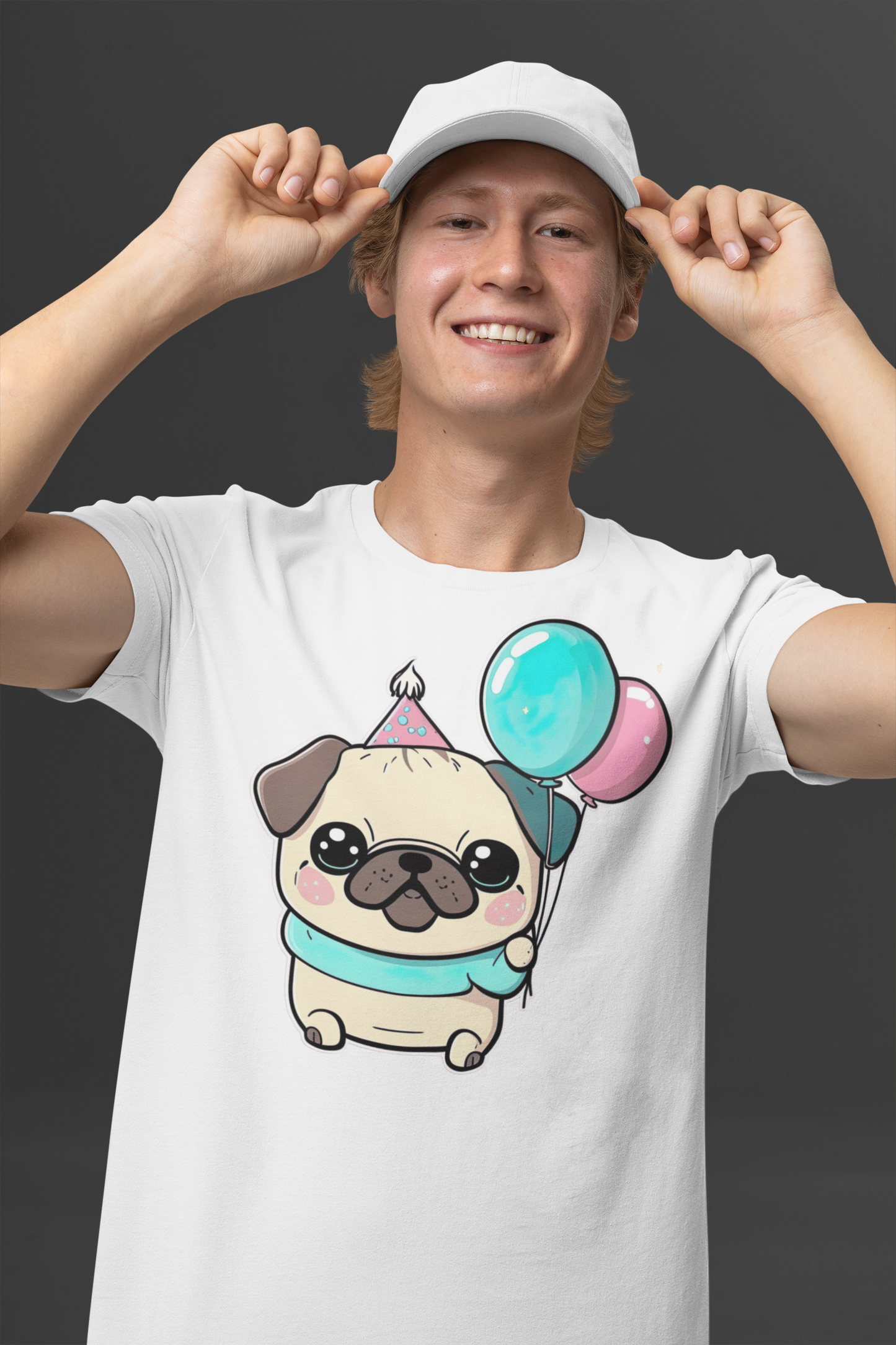 Kawaii Unisex Anime T-shirt - Tanpopo the Pug