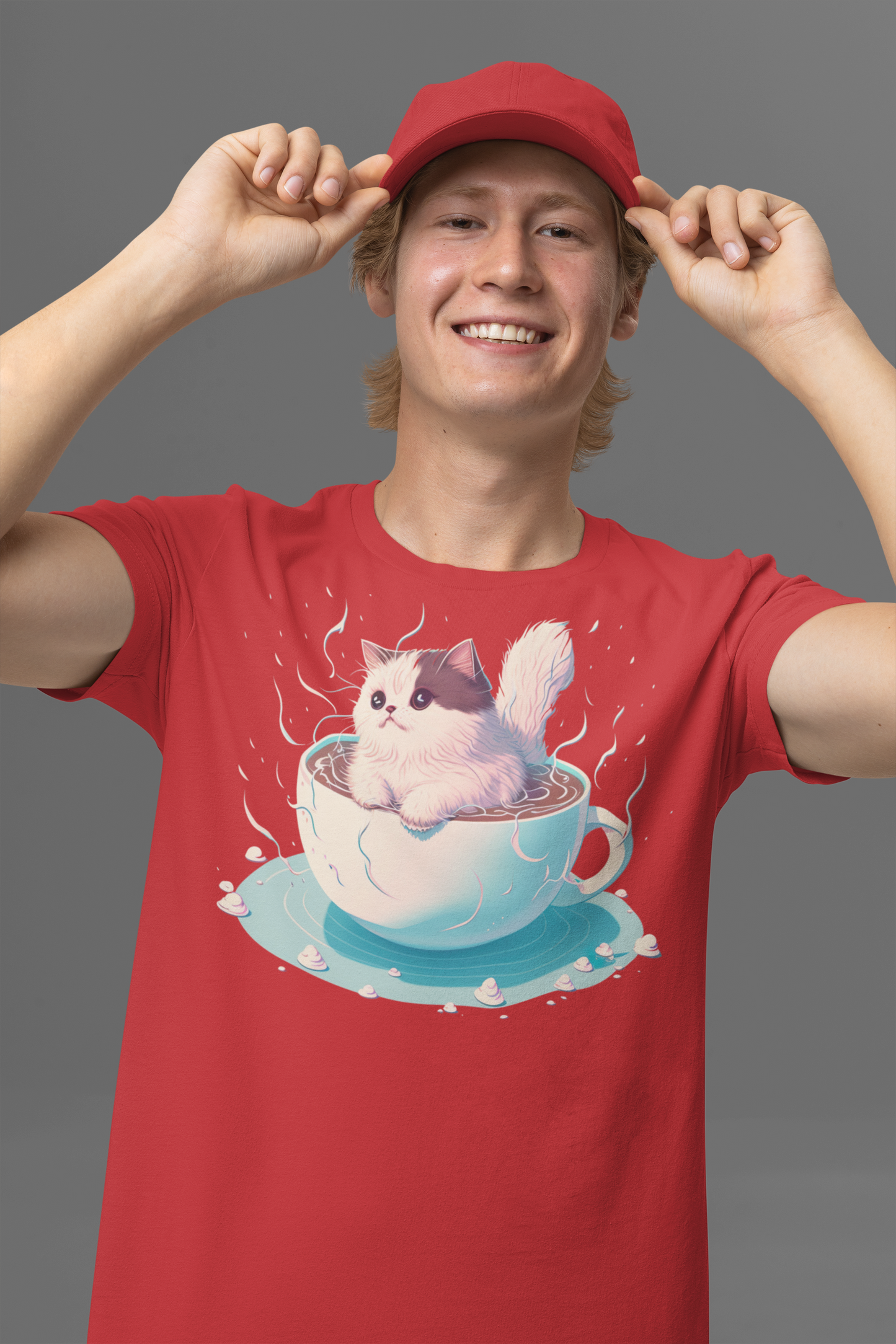 Kawaii Unisex Anime T-shirt - Yumemiru Neko