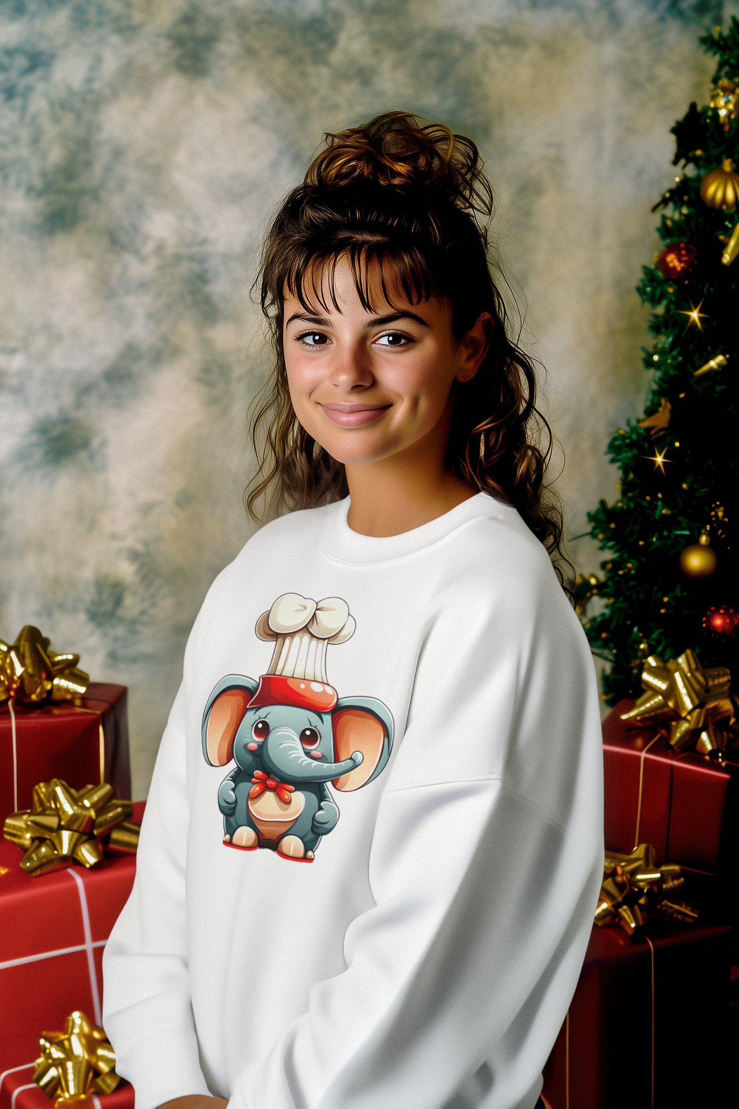 Kawaii Unisex Anime Sweatshirt - Elliot the Baby Elephant Chef