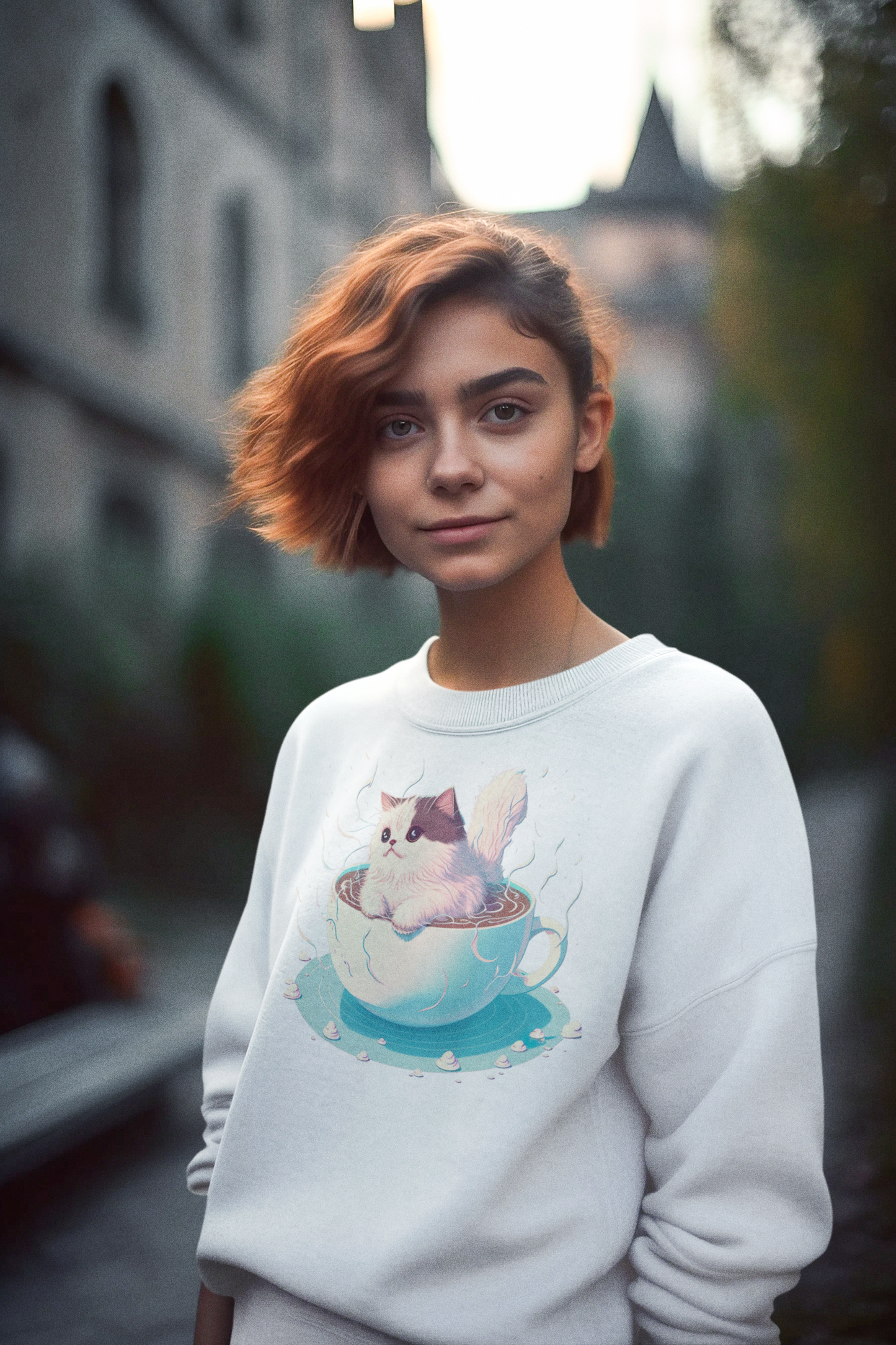 Kawaii Unisex Anime Sweatshirt - Yumemiru Neko