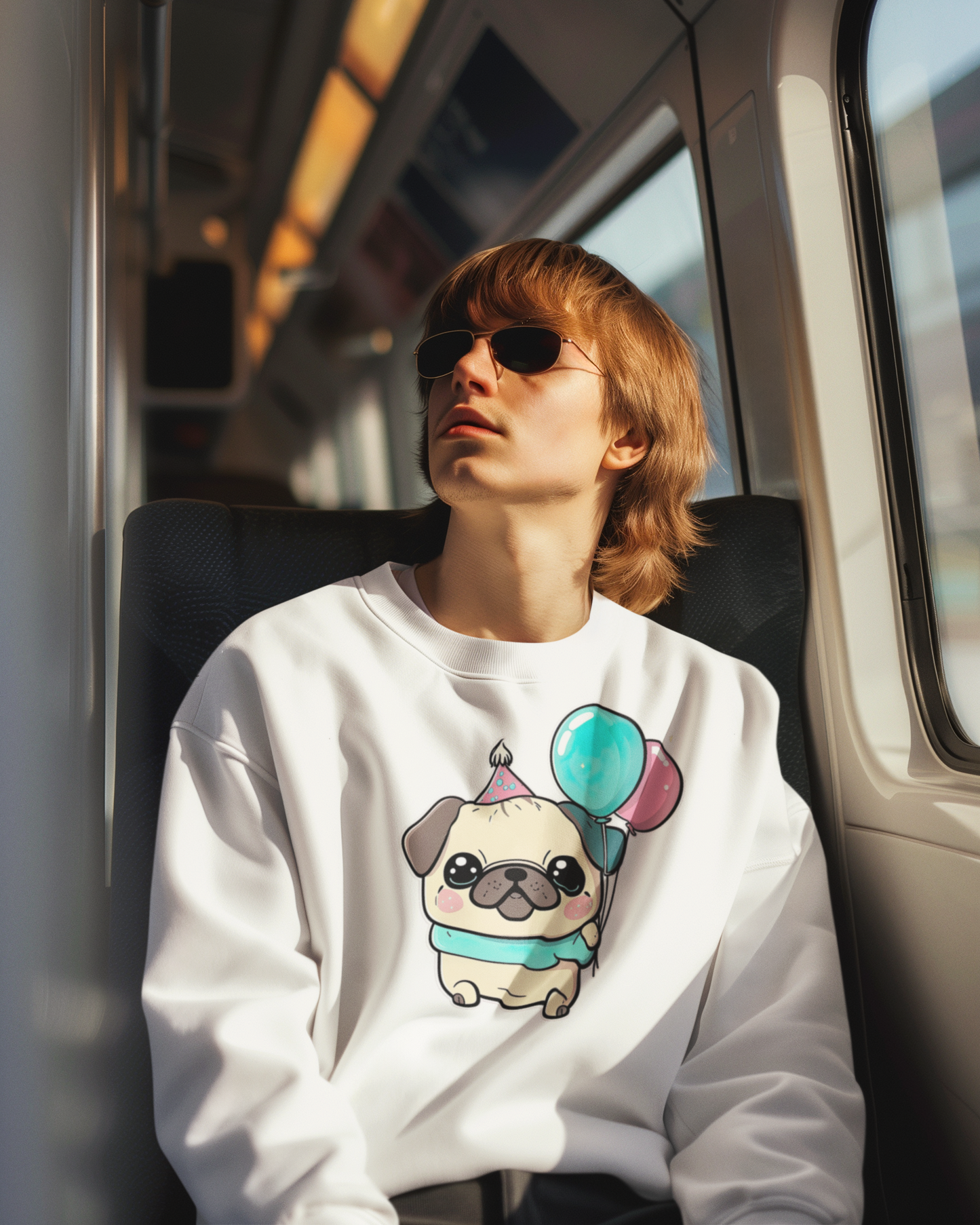 Kawaii Unisex Anime Sweatshirt - Tanpopo the Pug