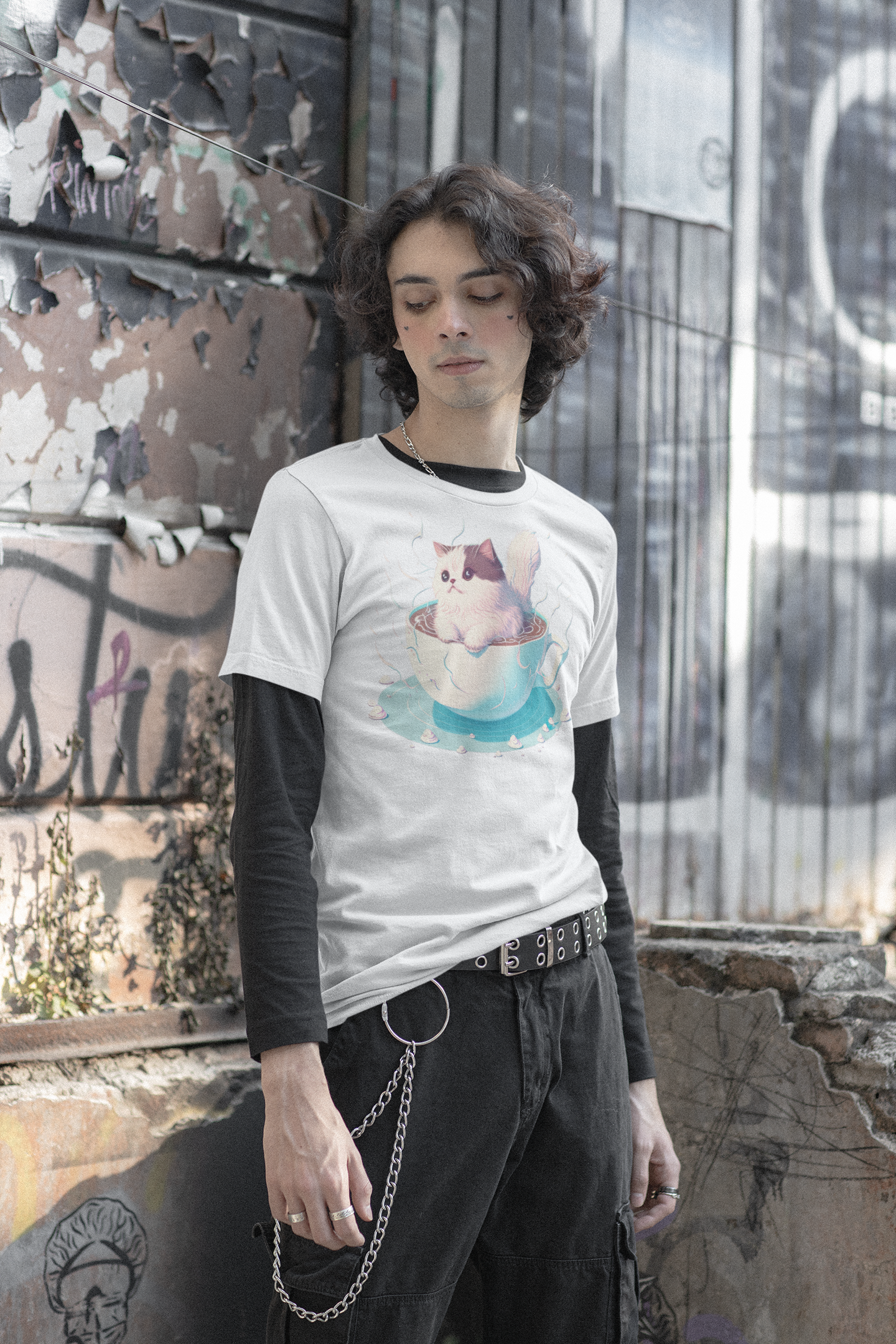 Kawaii Unisex Anime T-shirt - Yumemiru Neko