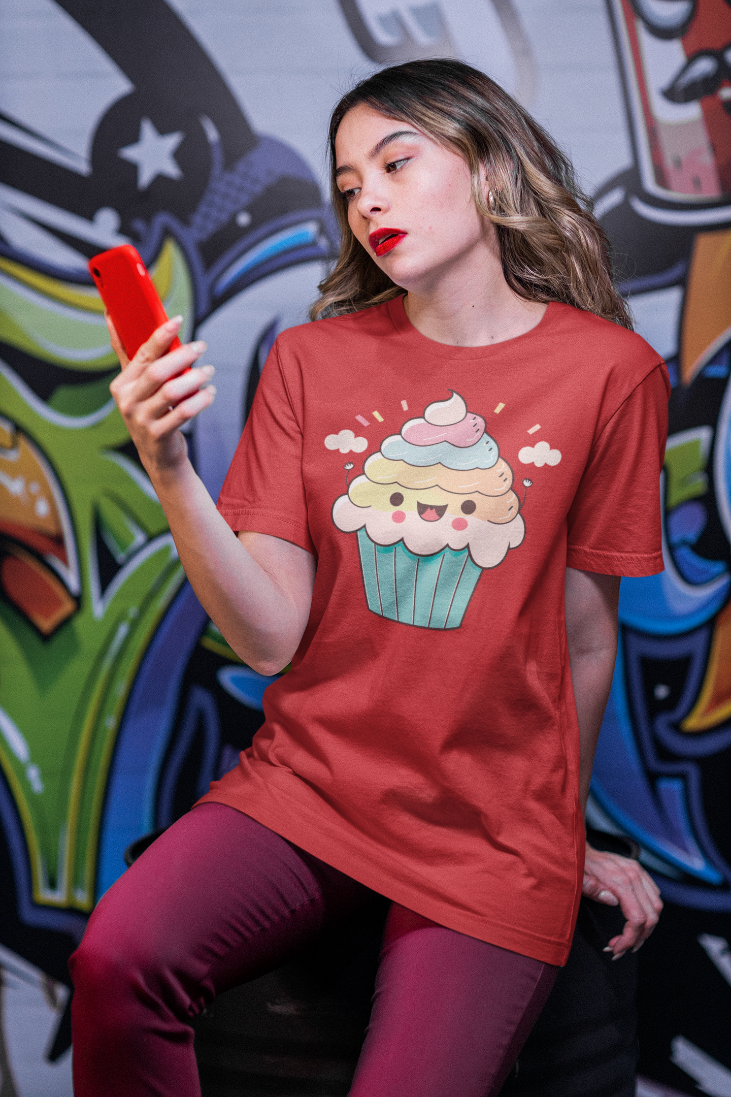 Kawaii Unisex Anime T-shirt - Yumeko Cupcake