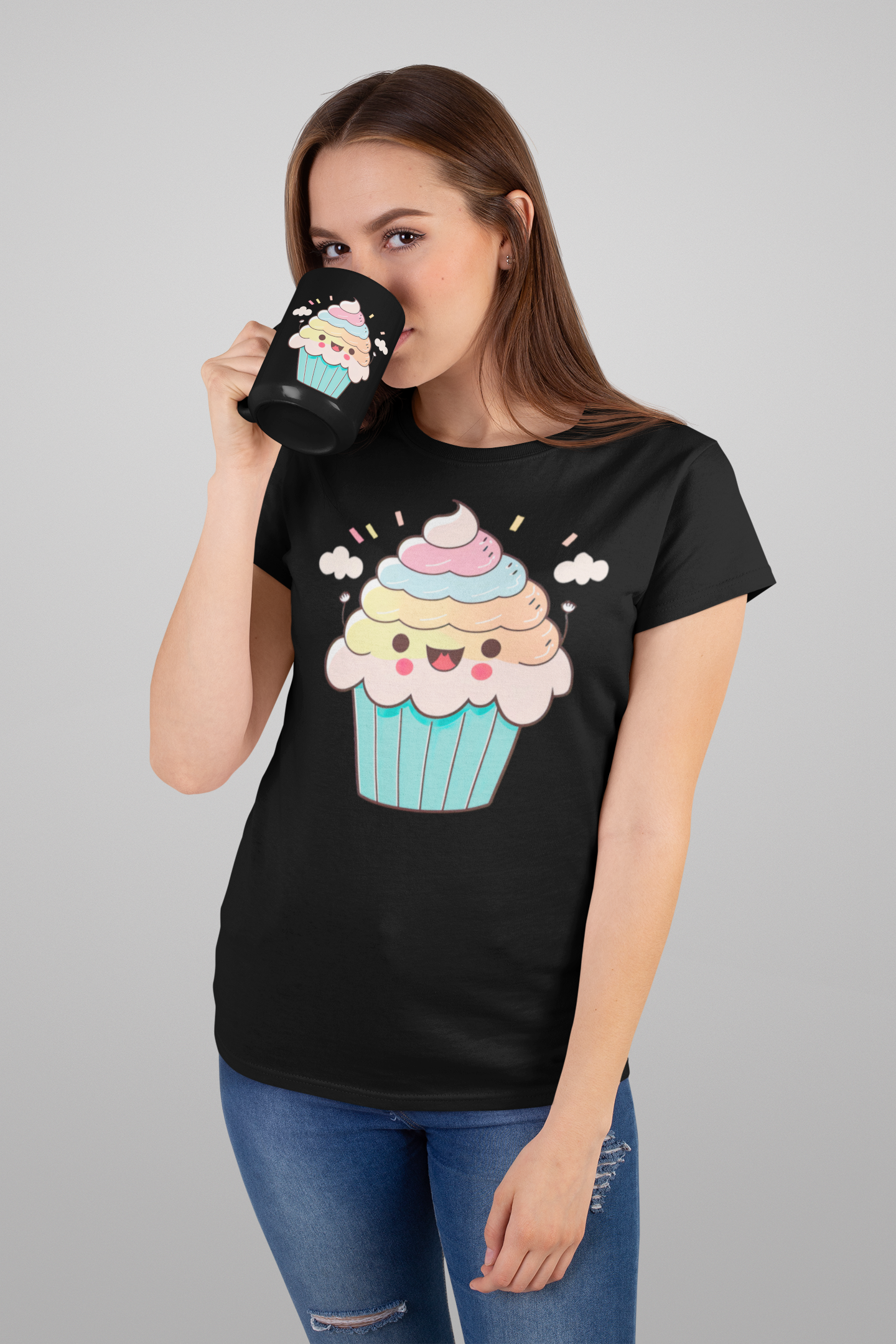 Kawaii Unisex Anime T-shirt - Yumeko Cupcake