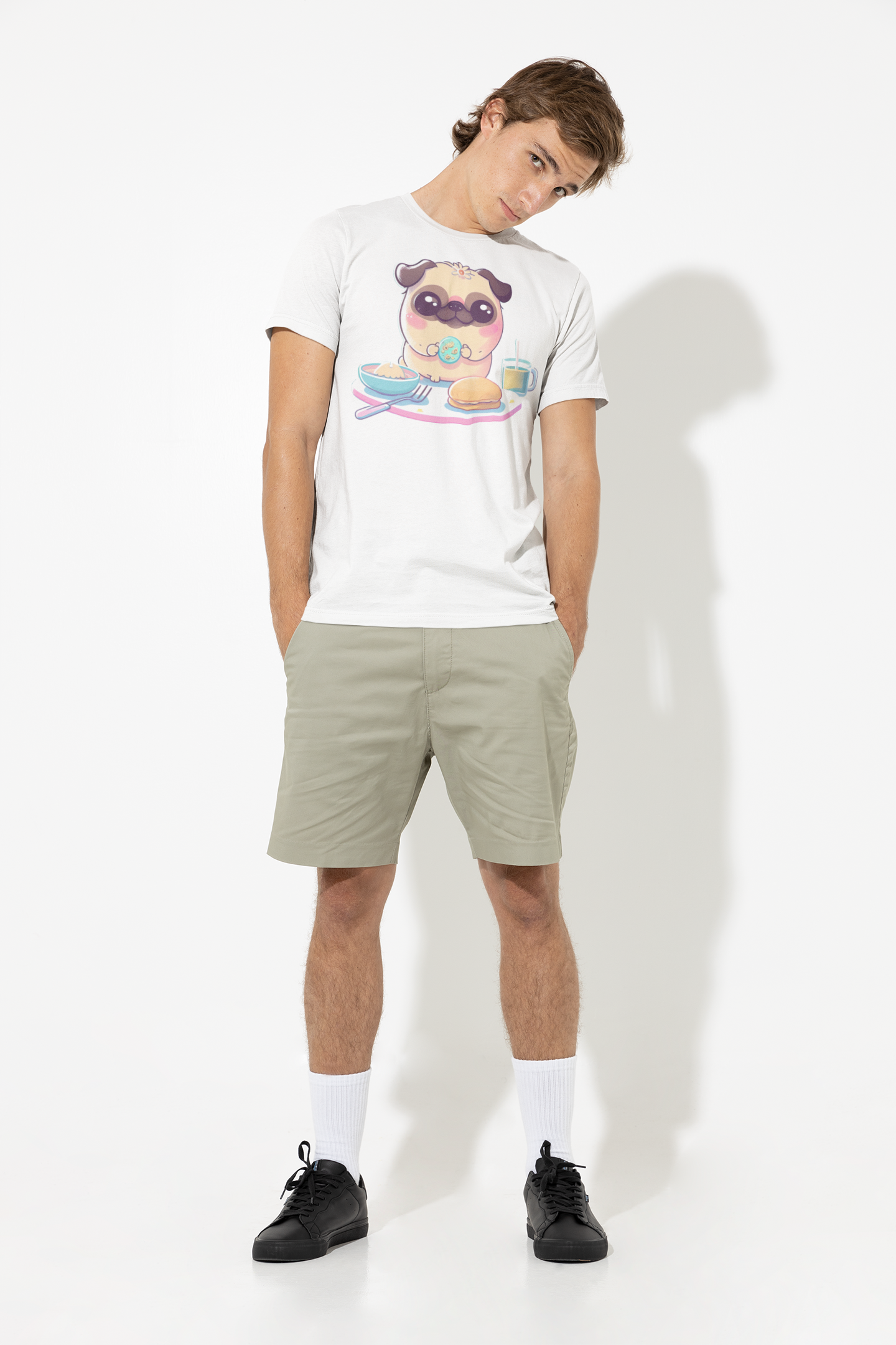 Kawaii Unisex Anime T-shirt - Mochi The Pug