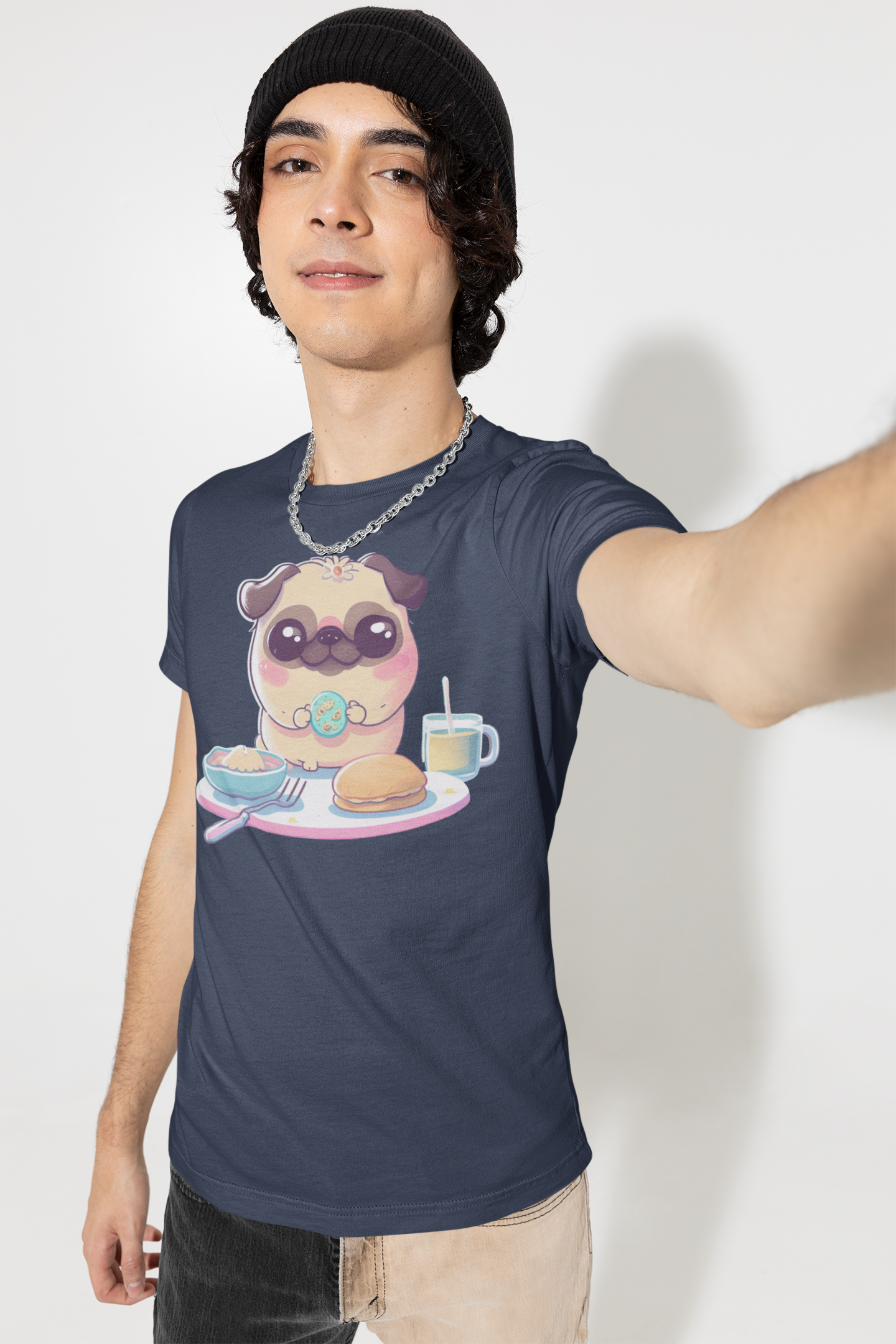 Kawaii Unisex Anime T-shirt - Mochi The Pug