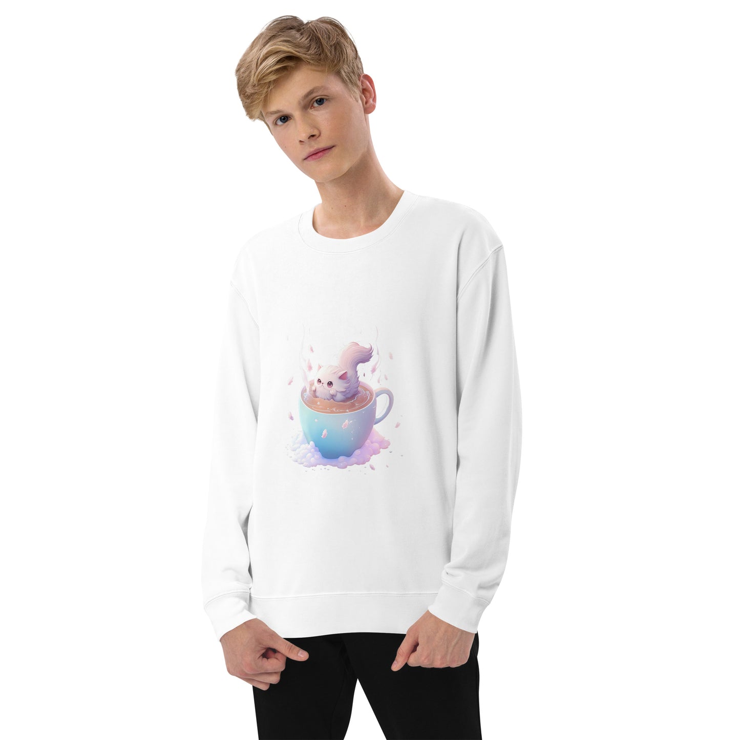 Unisex Sweatshirt | United Athle - Neko chan loves coffee