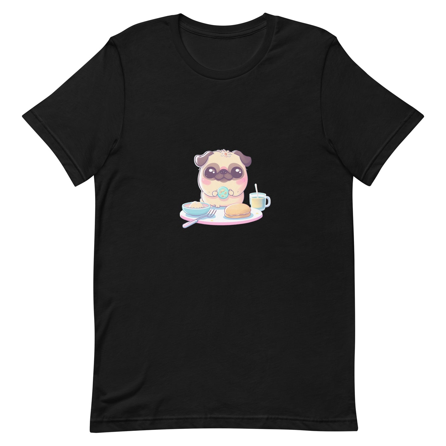 ユニセックスTシャツ - Breakfast Pug