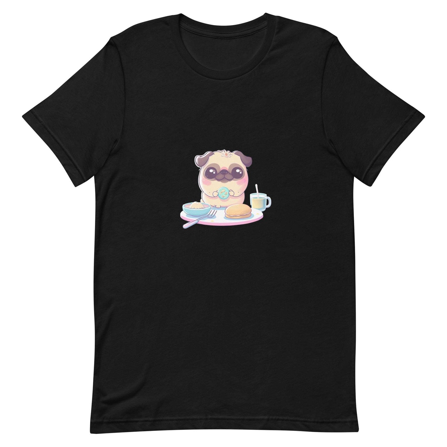 ユニセックスTシャツ - Breakfast Pug