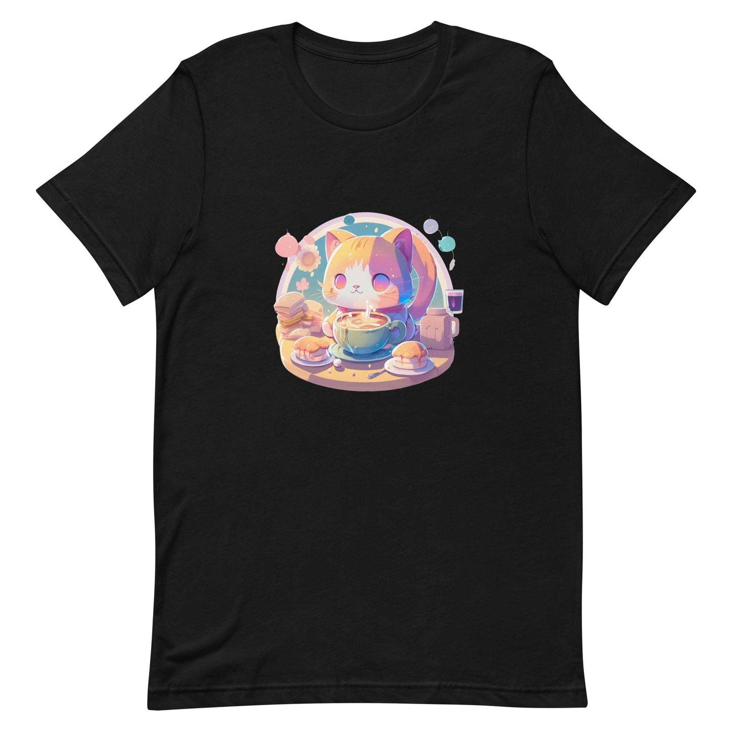 ユニセックスTシャツ - Breakfast Cat