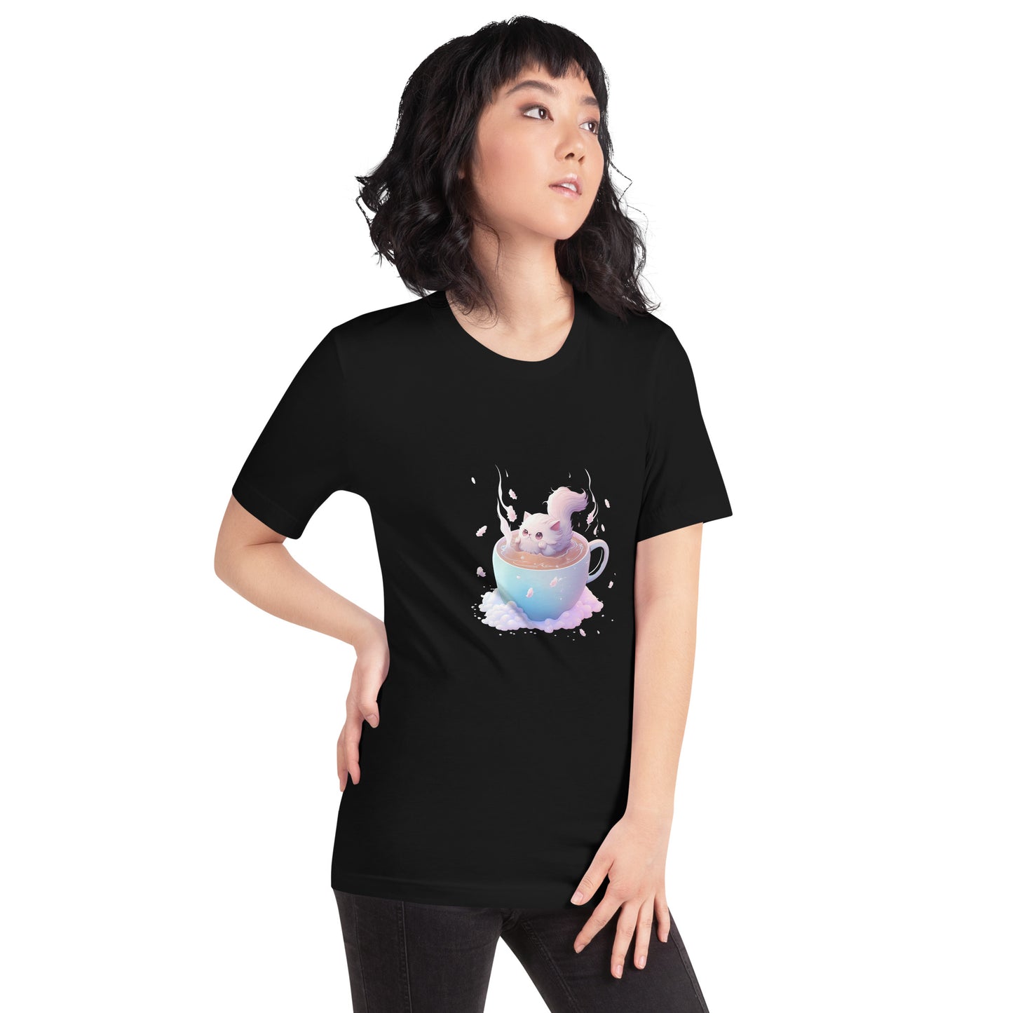 Unisex T-shirt - Neko chan loves coffee