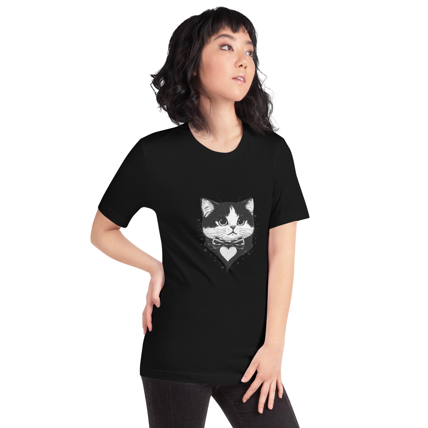 ユニセックスTシャツ - Cute Gentleman Cat