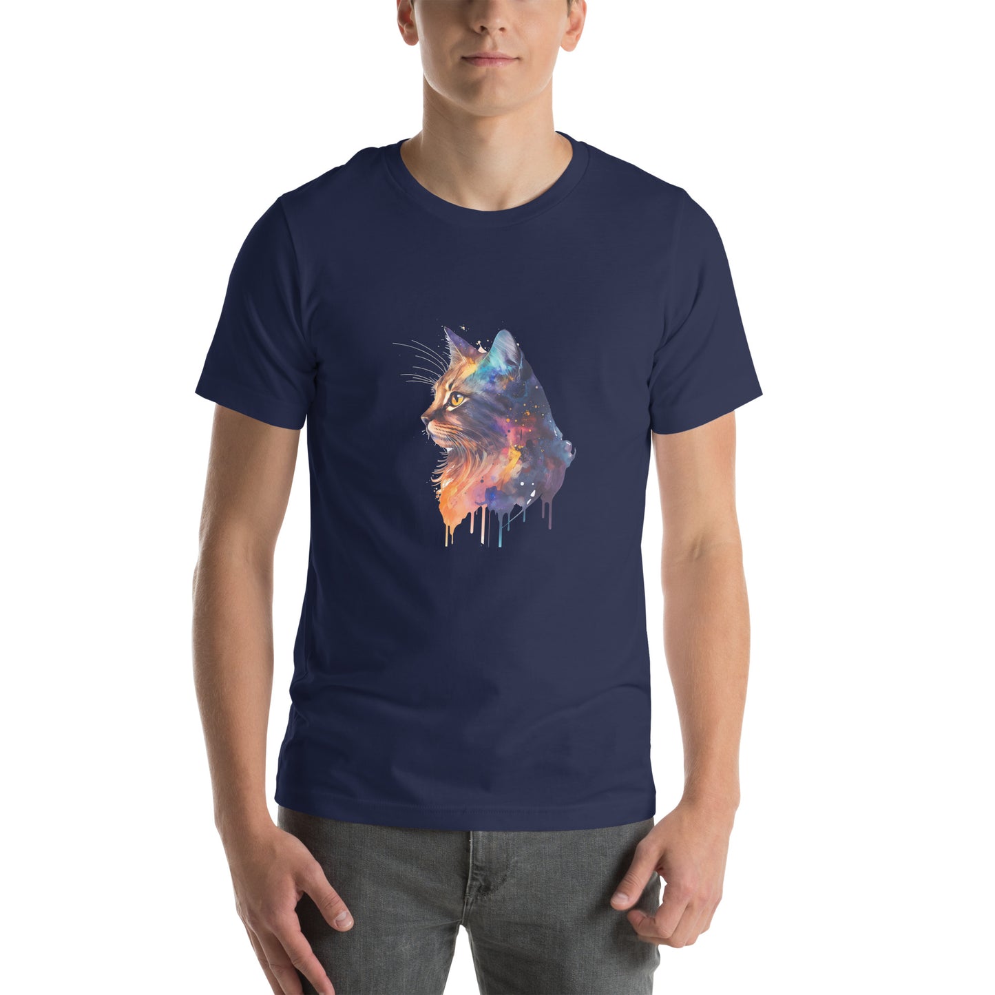 ユニセックスTシャツ - Colorful Cat