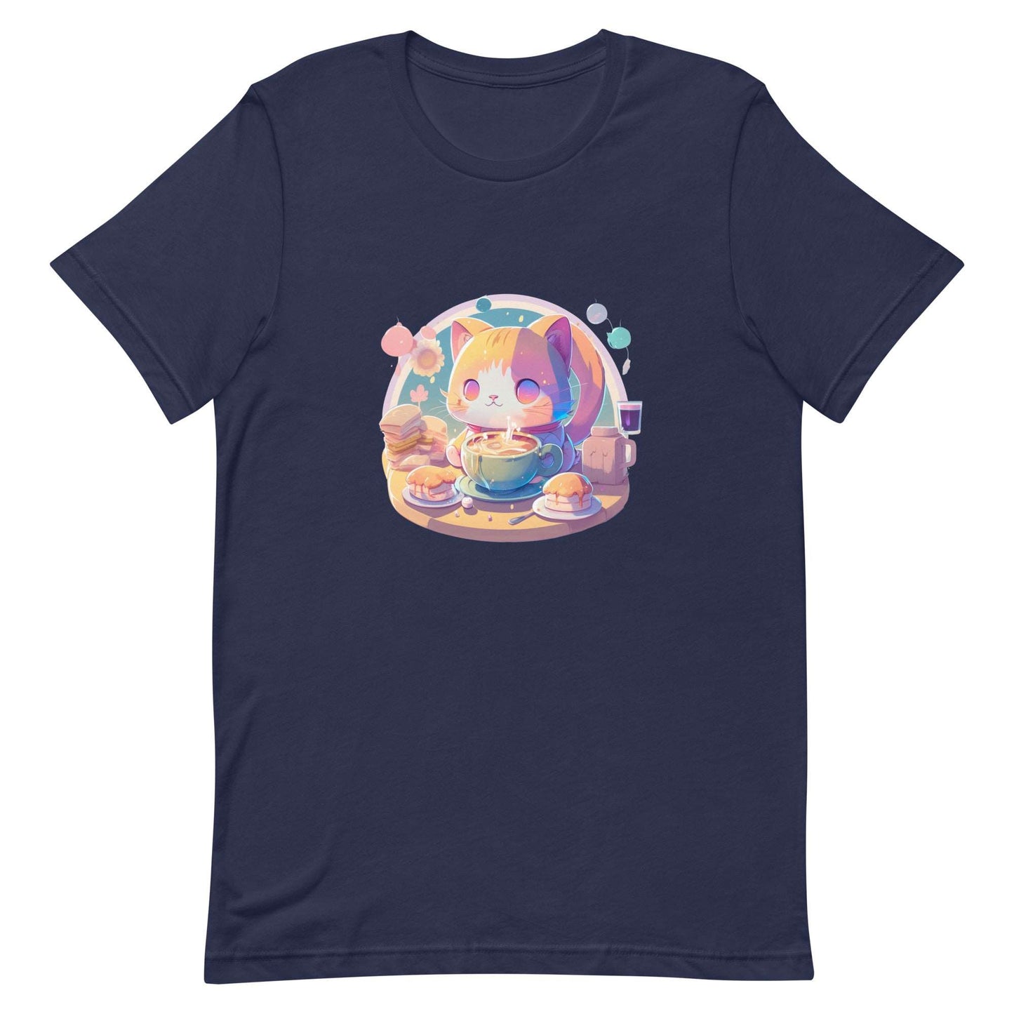 ユニセックスTシャツ - Breakfast Cat