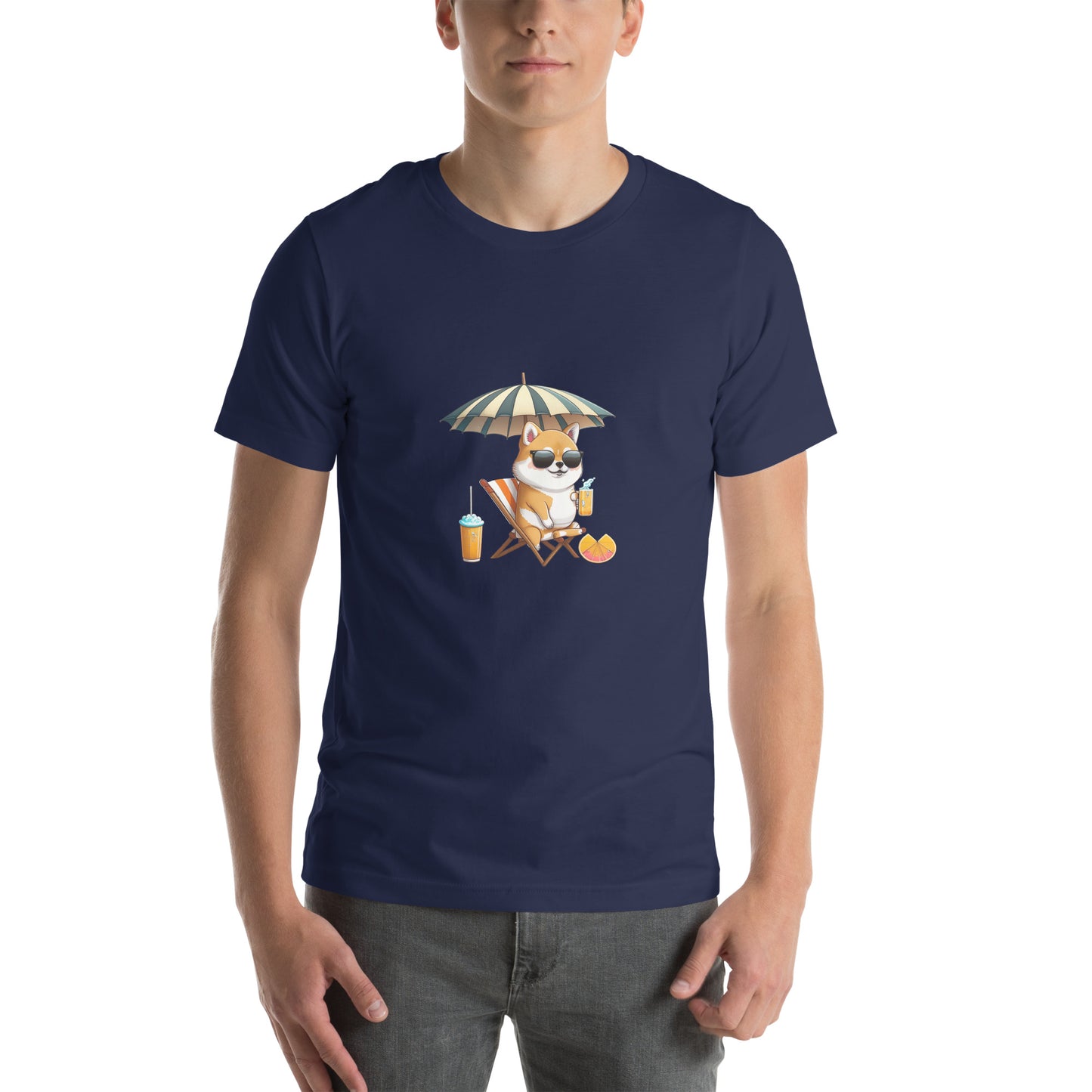 ユニセックスTシャツ - Shiba on the Beach