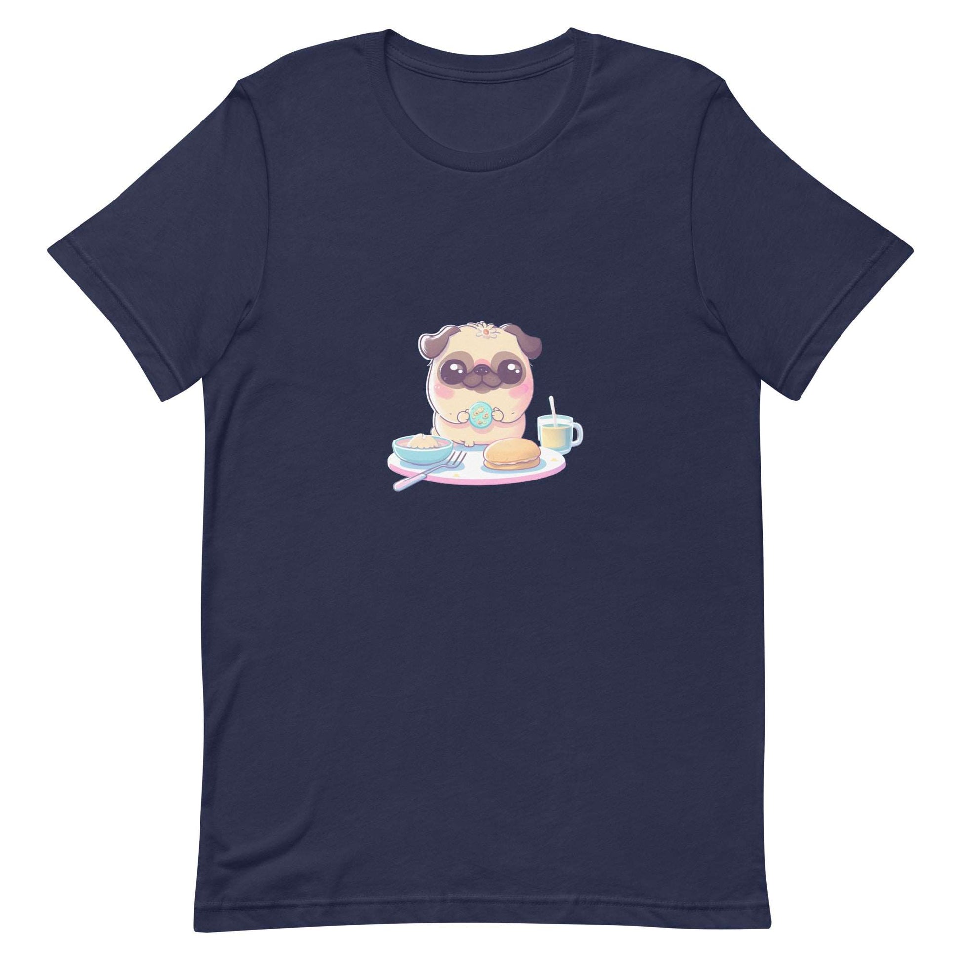 ユニセックスTシャツ - Breakfast Pug