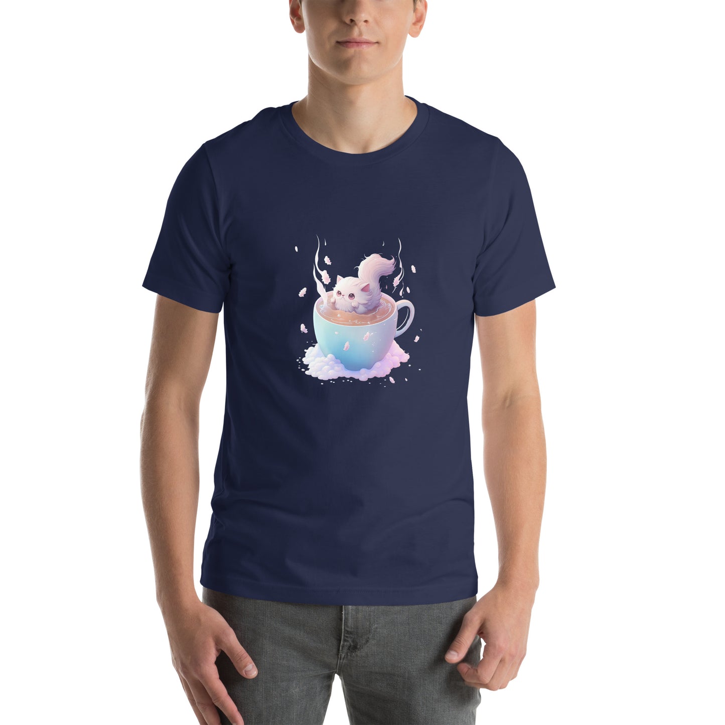 Unisex T-shirt - Neko chan loves coffee