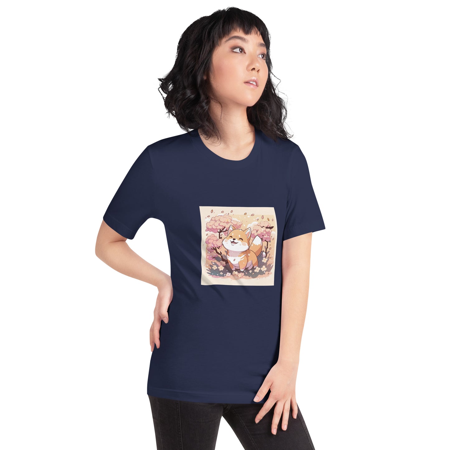 Unisex T-shirt - Shiba in autumn