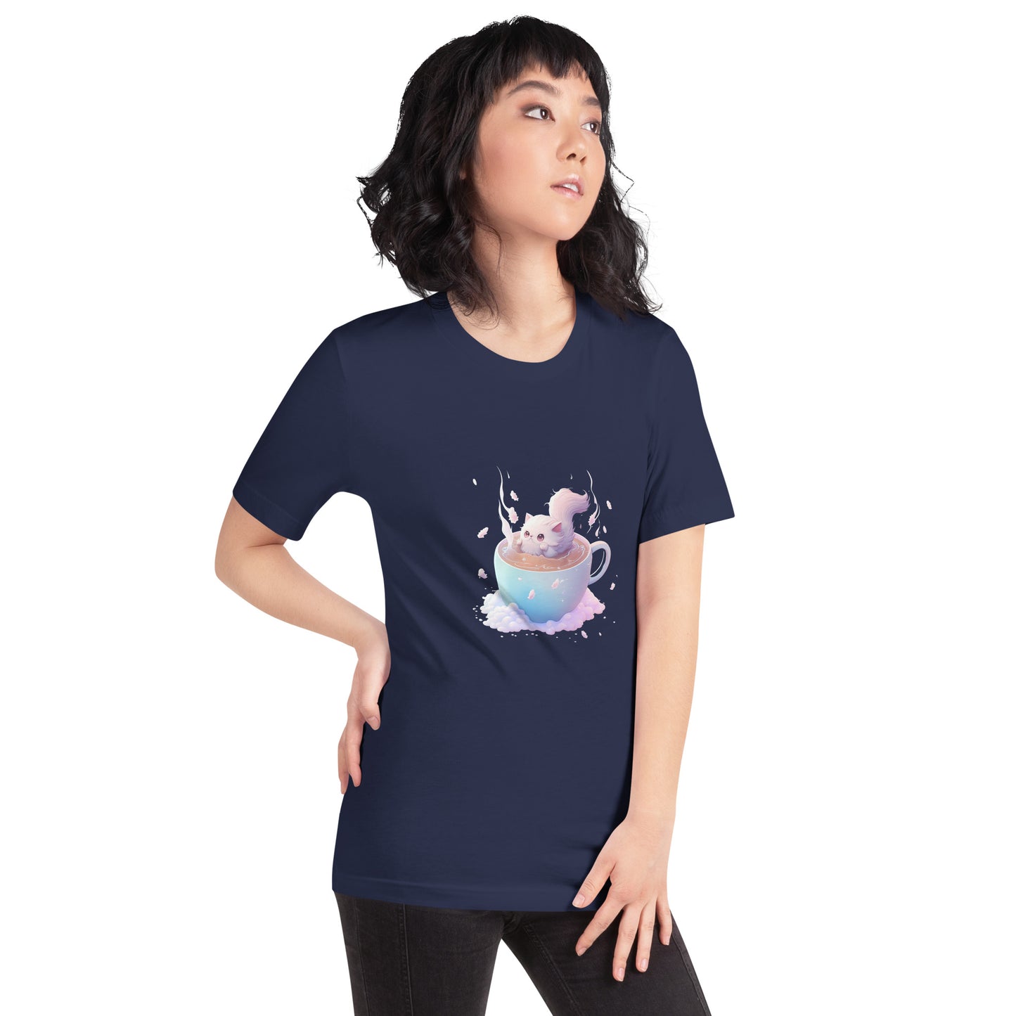 Unisex T-shirt - Neko chan loves coffee