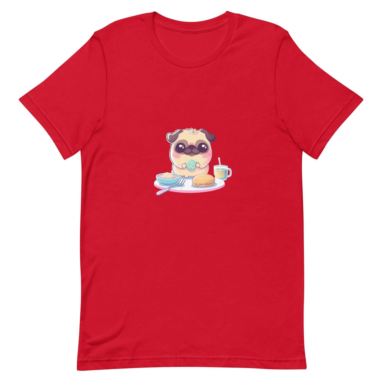 ユニセックスTシャツ - Breakfast Pug