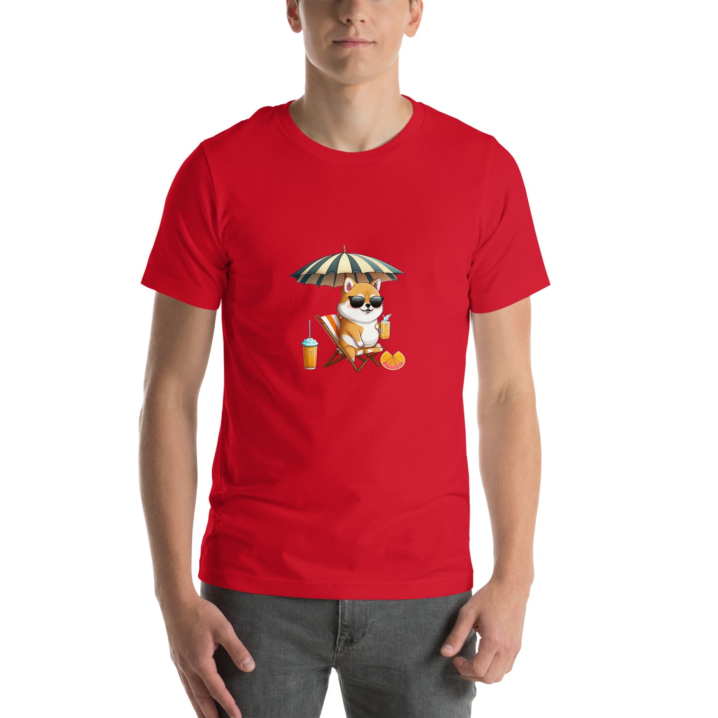 Unisex T-shirt - Shiba on the Beach