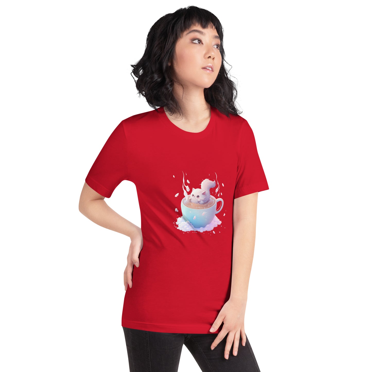 Unisex T-shirt - Neko chan loves coffee