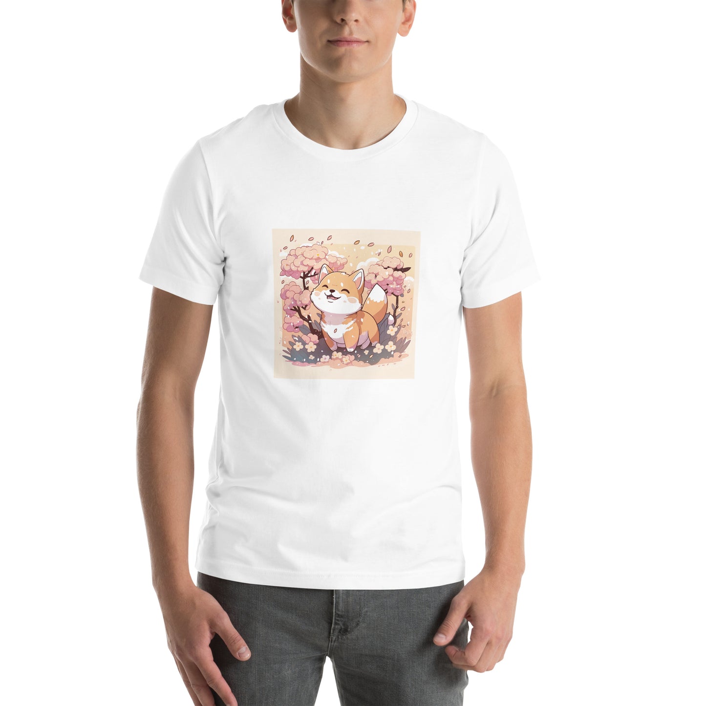 Unisex T-shirt - Shiba in autumn