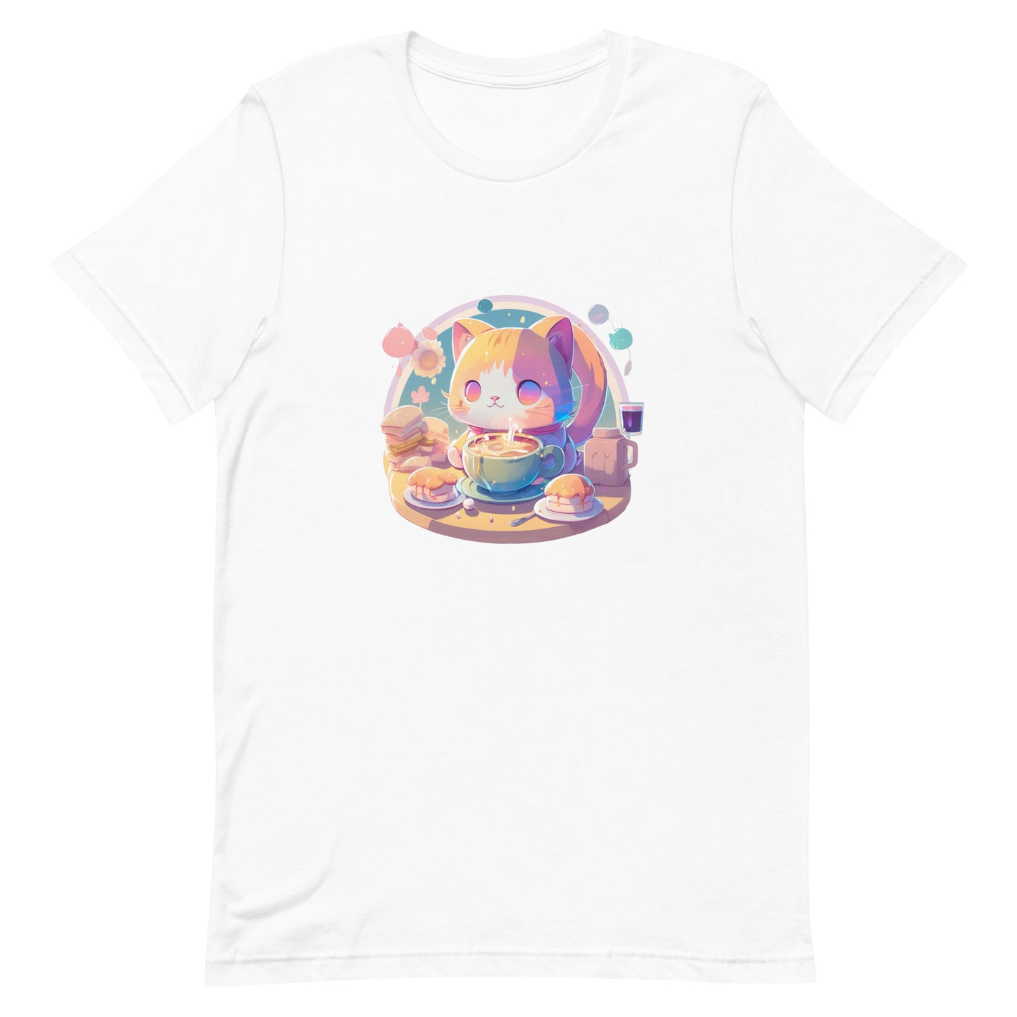 ユニセックスTシャツ - Breakfast Cat