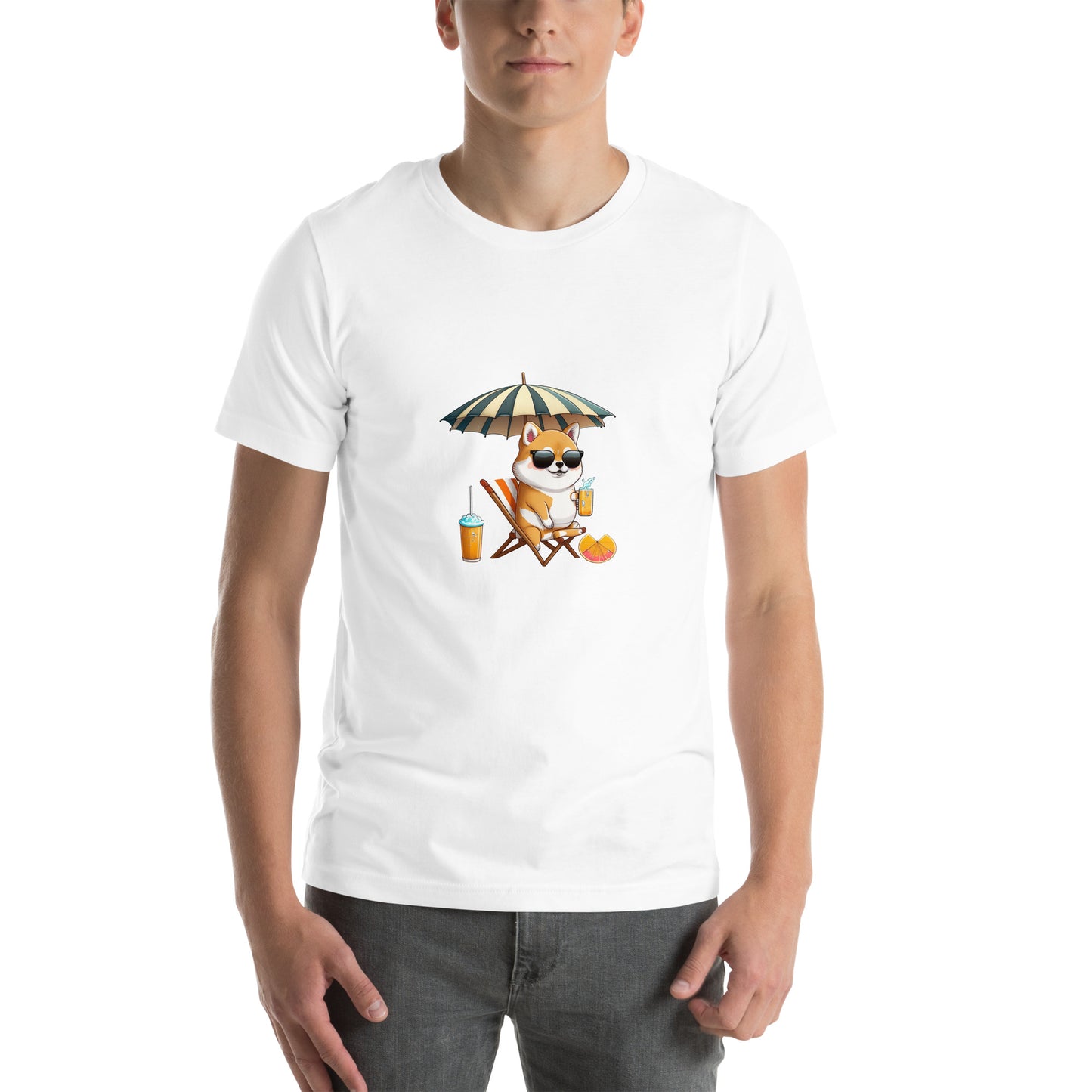 Unisex T-shirt - Shiba on the Beach