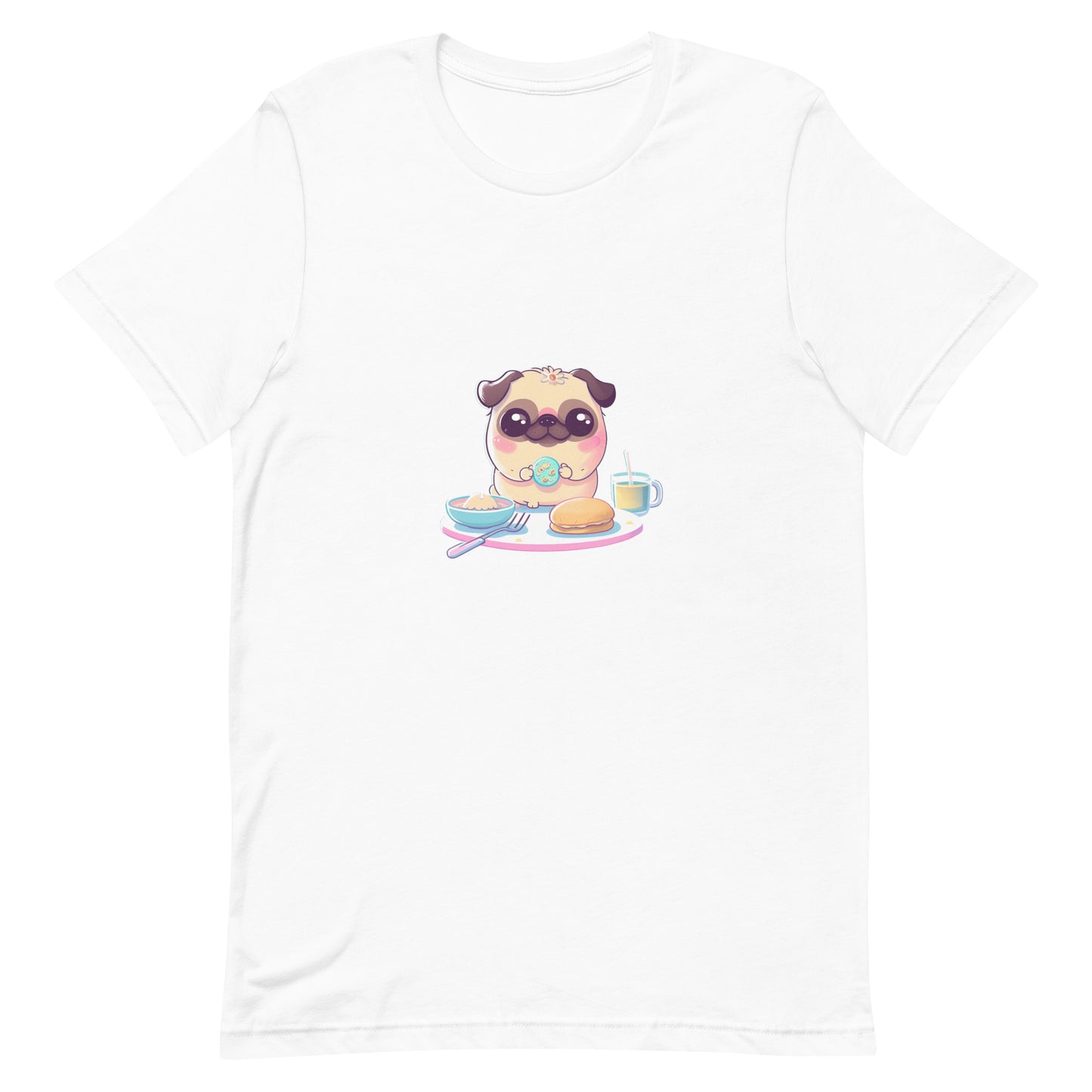 ユニセックスTシャツ - Breakfast Pug