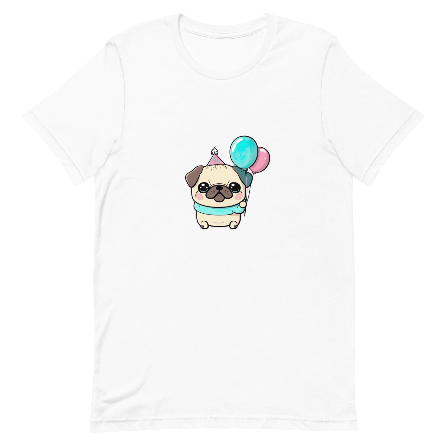 ユニセックスTシャツ - Birthday Pug