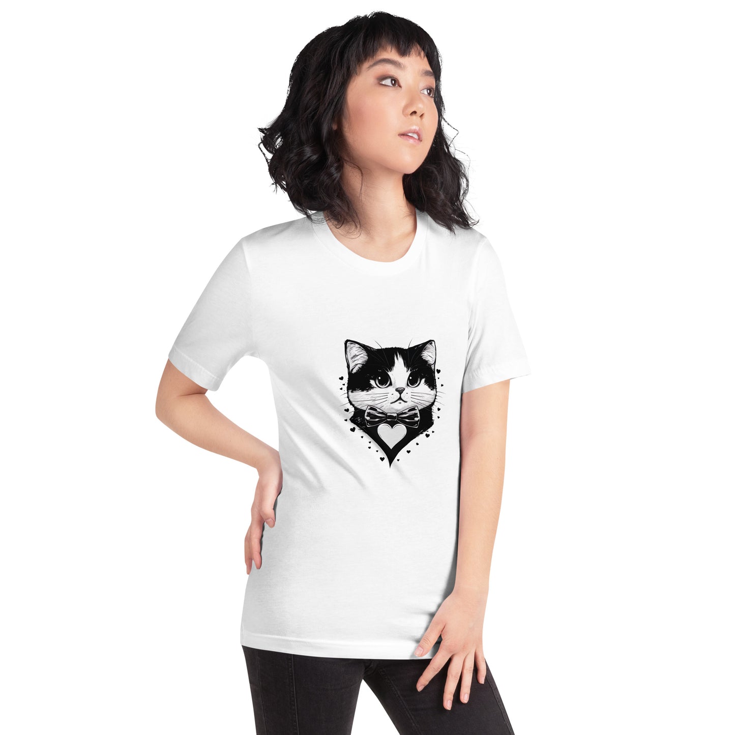 ユニセックスTシャツ - Cute Gentleman Cat