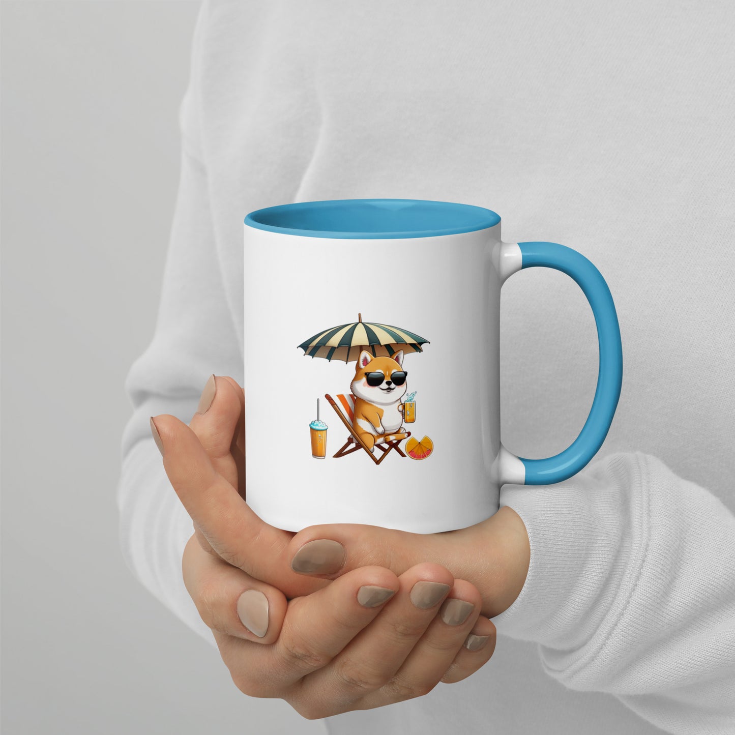 Kawaii Cute Anime Mug - Shiba on the Beach