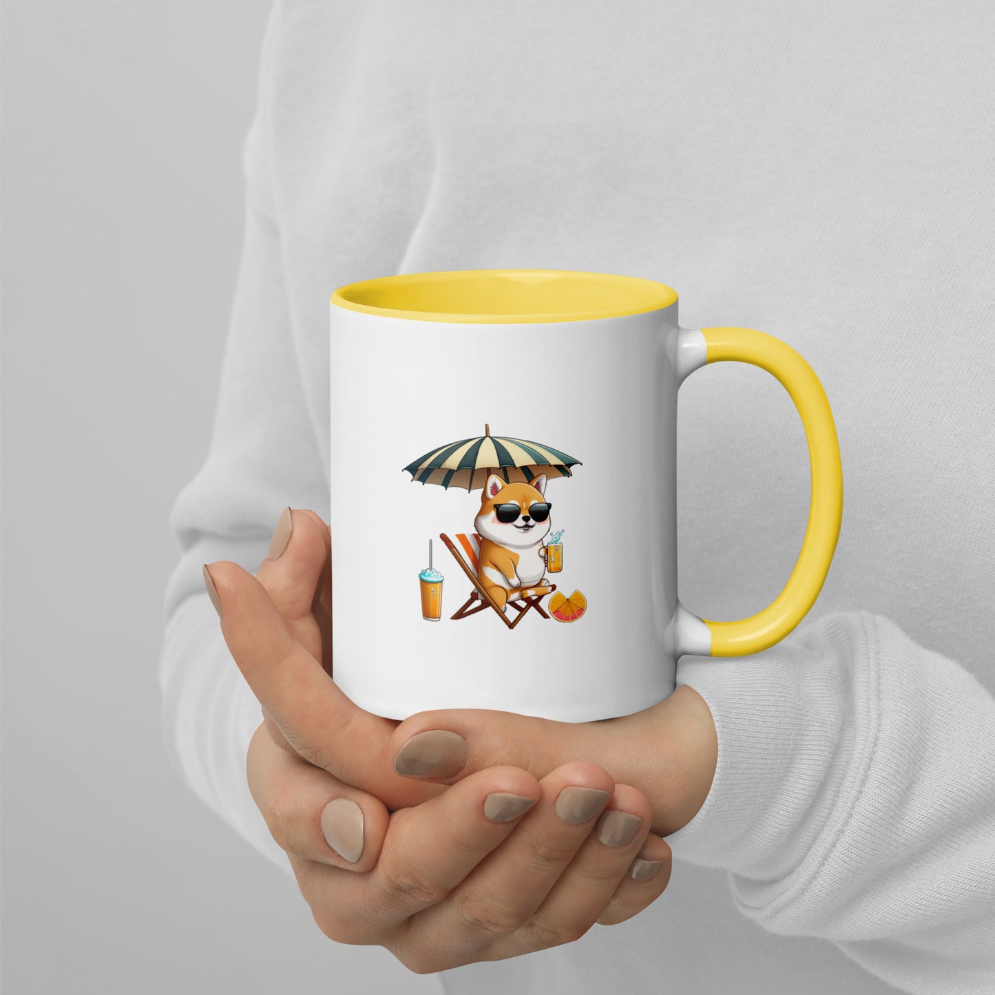 Kawaii Cute Anime Mug - Shiba on the Beach